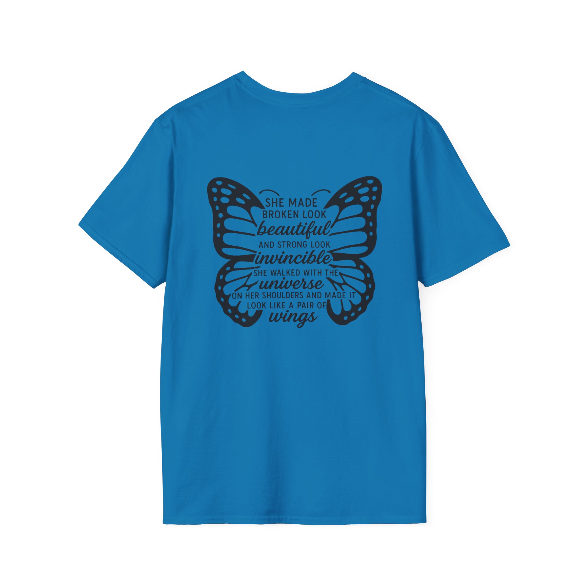 Butterfly Strength T-Shirt Wings Unchained Inspirational Tee, Empowerment , Motivational Gift, Resilient Tee, Surviour Tee, Purple Butterfly - Image 26