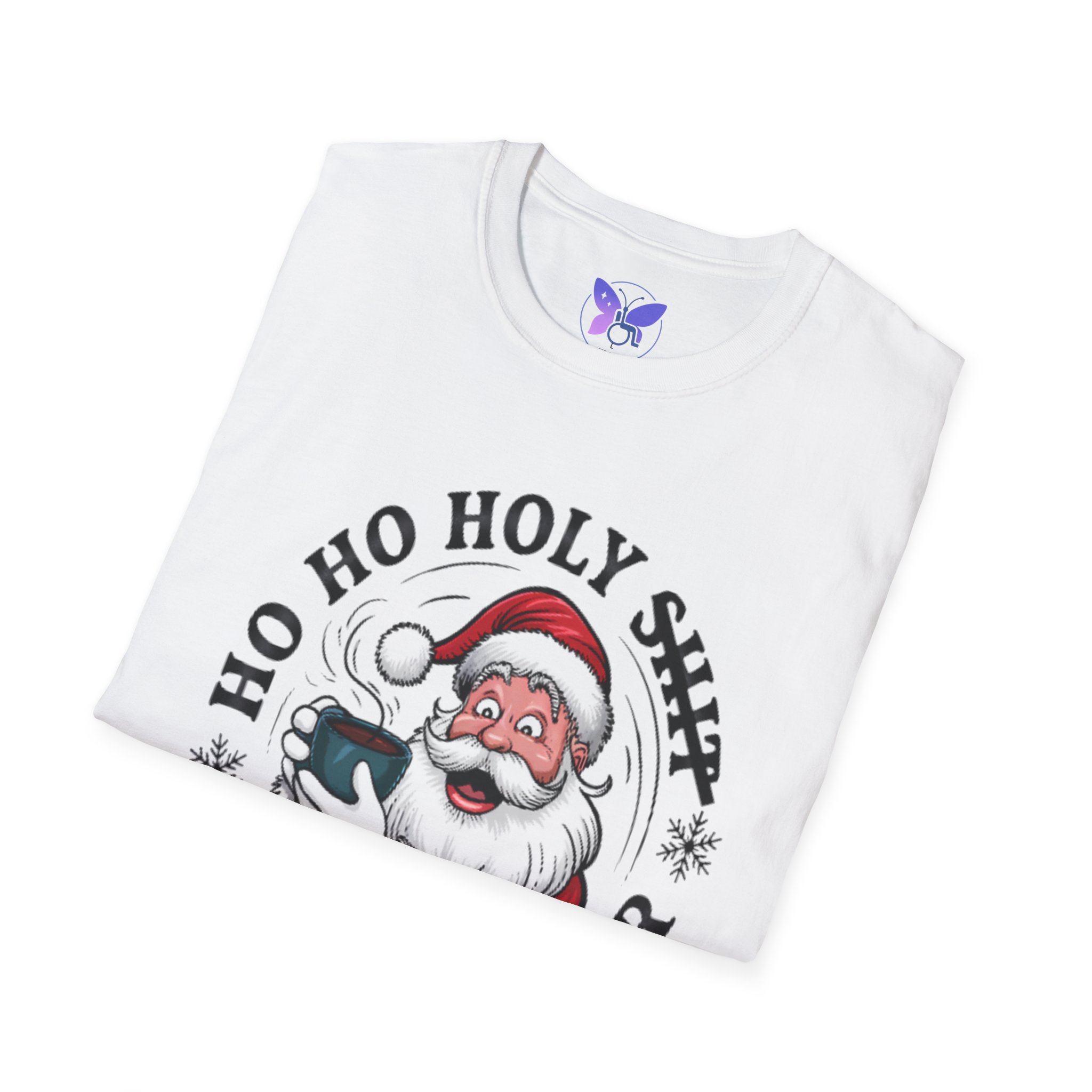 Funny Santa Tee Ho Ho Holy Oh What a Year Exasperated Santa Graphic Holiday Humor Shir, Sarcastic Christmas Gift - Image 4