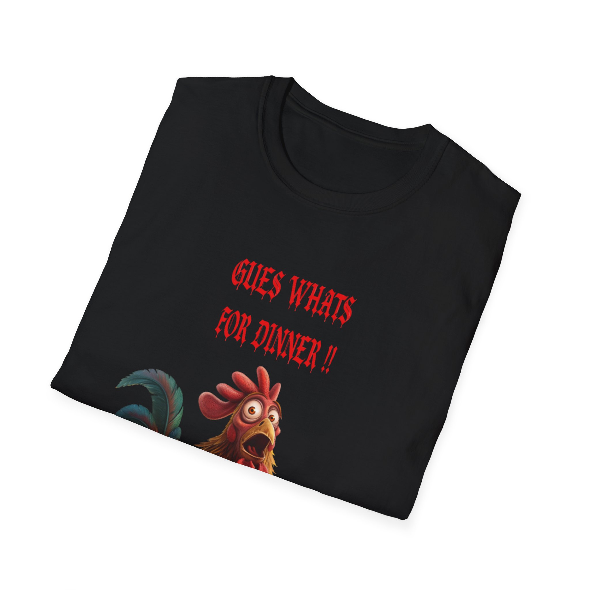 Rooster Illustration T-Shirt | 'Guess What's for Dinner?' Chicken Tee - Image 8