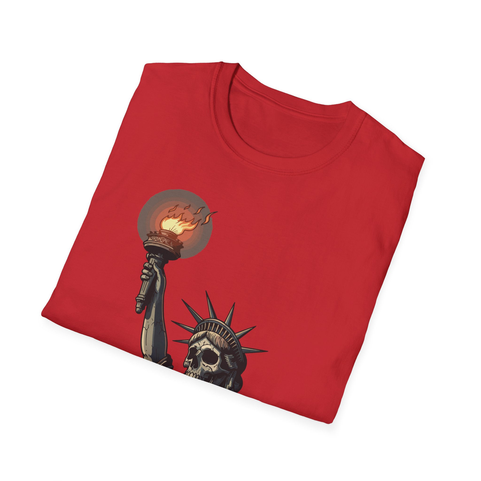 Skeleton Statue of Liberty graphic T-Shirt | skull torch, Gothic T Shirt, Unisex Tee, Dark Political Art, Festival Tee, Statement Tee - Image 20