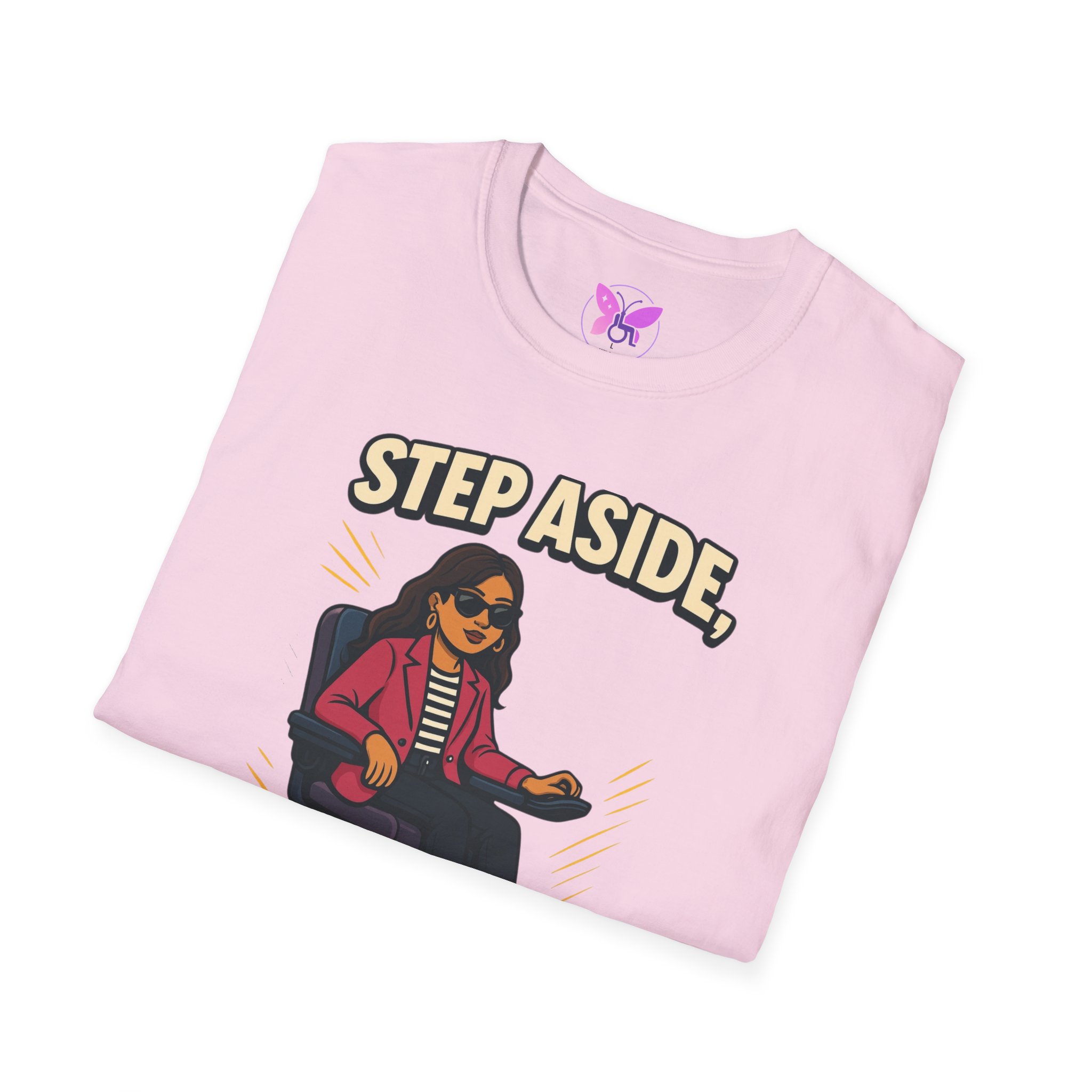 Personalized I Roll With Style Unisex Softstyle T-Shirt, Custom Disability Awareness Tee, Handicap Support Shirt, Inclusive Fashion Top, - Image 16