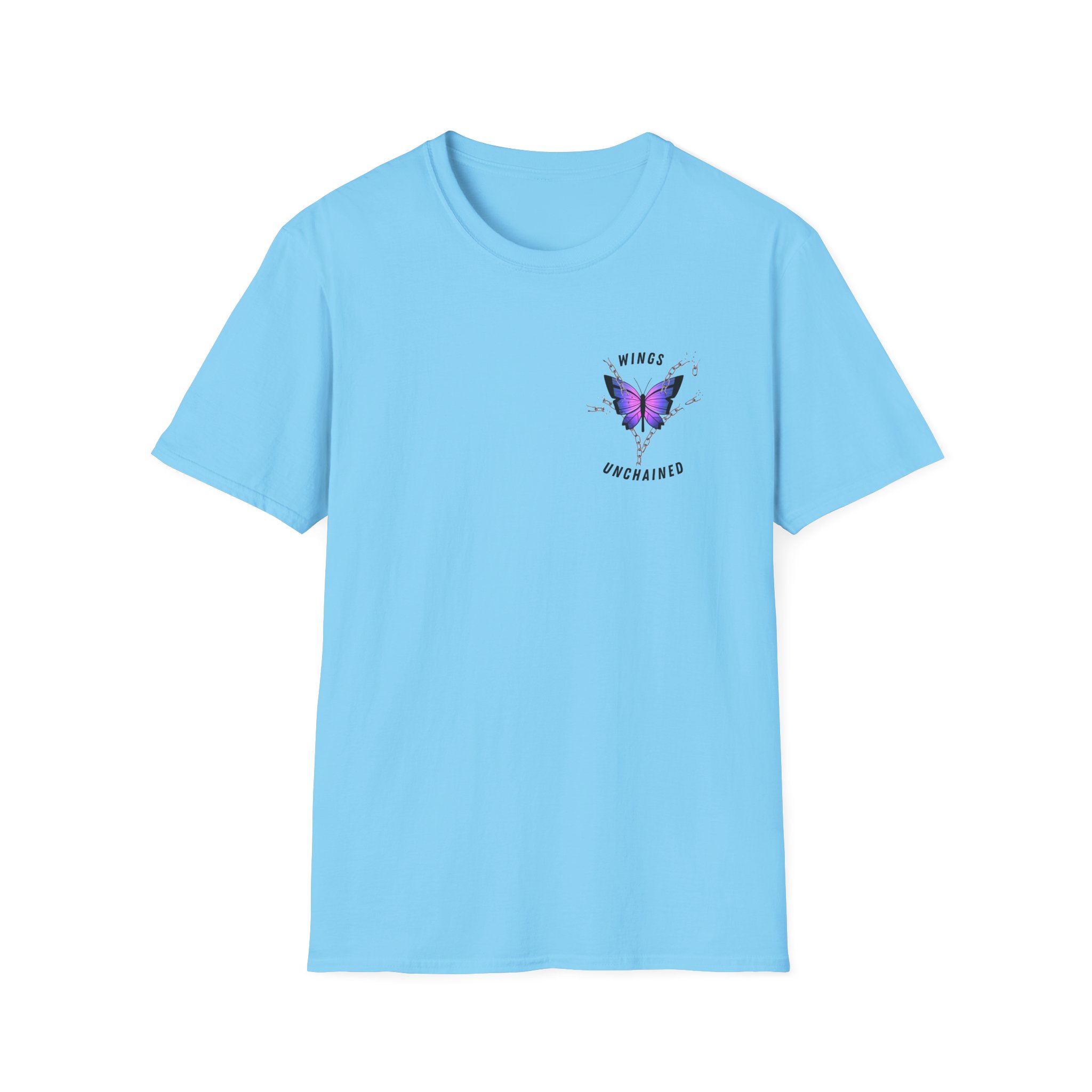 Butterfly Strength T-Shirt Wings Unchained Inspirational Tee, Empowerment , Motivational Gift, Resilient Tee, Surviour Tee, Purple Butterfly - Image 17