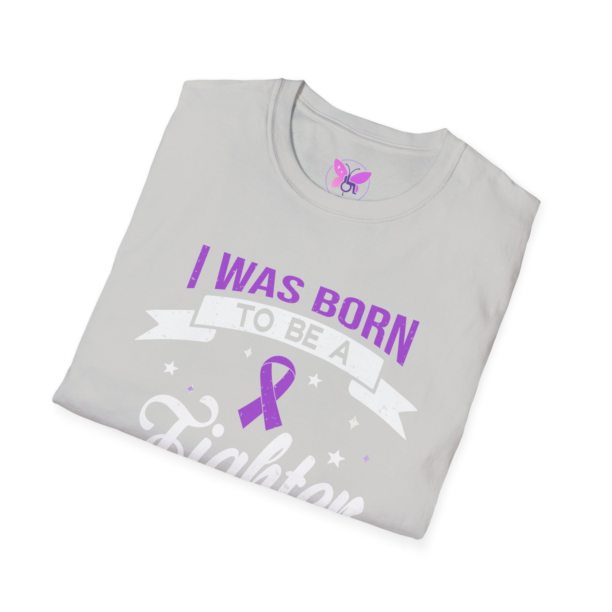 Purple Ribbon Awareness T-Shirt Pancreatic Cancer, Epilepsy, Domestic Violence Support Motivational Fighter Unisex Tee Will Not Back Down - Image 8