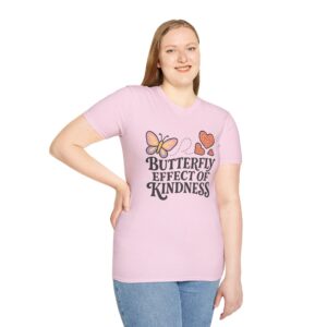 Adult Butterfly Effect of Kindness T shirt National Pink Shirt (Front Design Only)