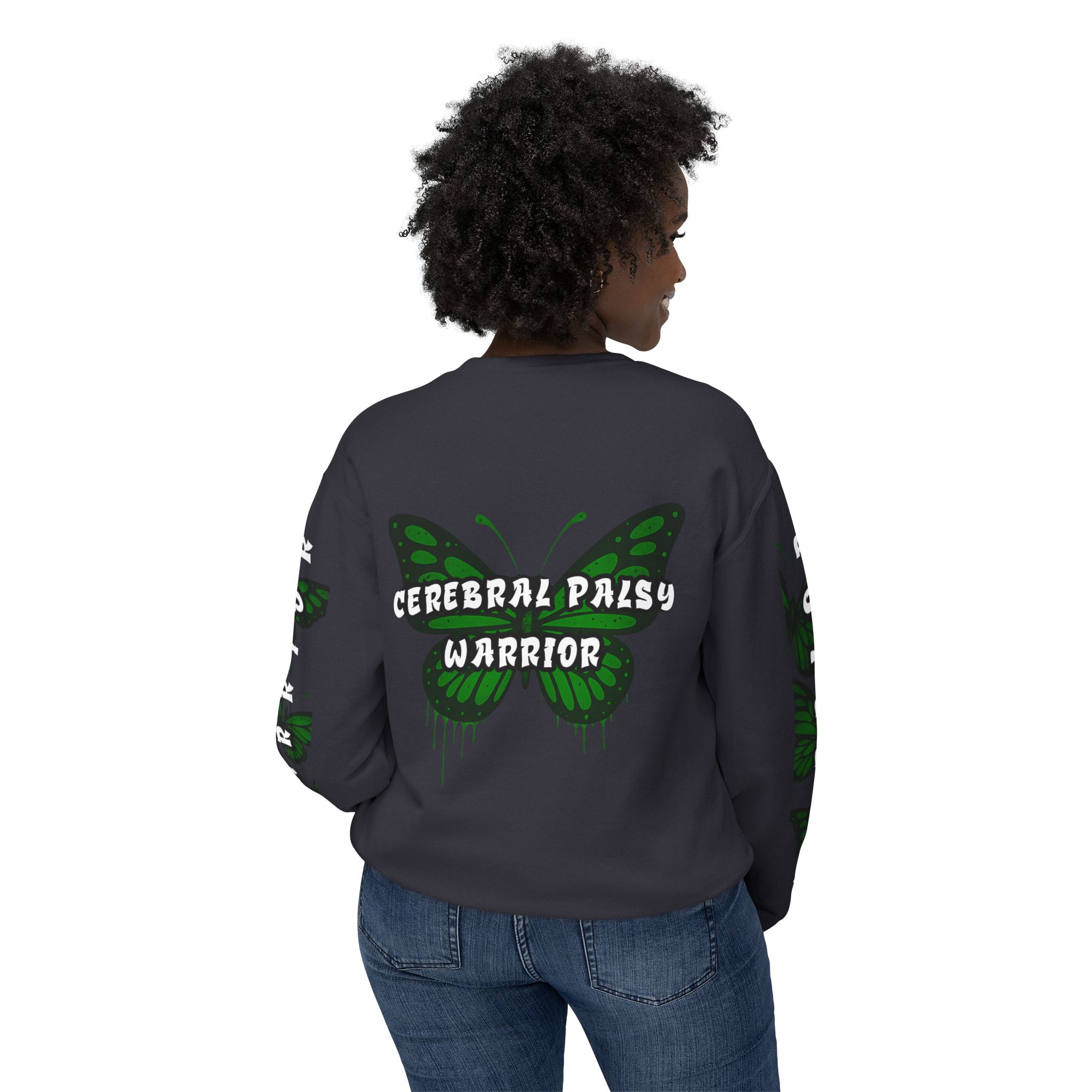 Adult CEREBRAL PALSY WARRIOR Sweatshirt Awareness Apparel by Butterfly Dreams On Wheels - Image 12