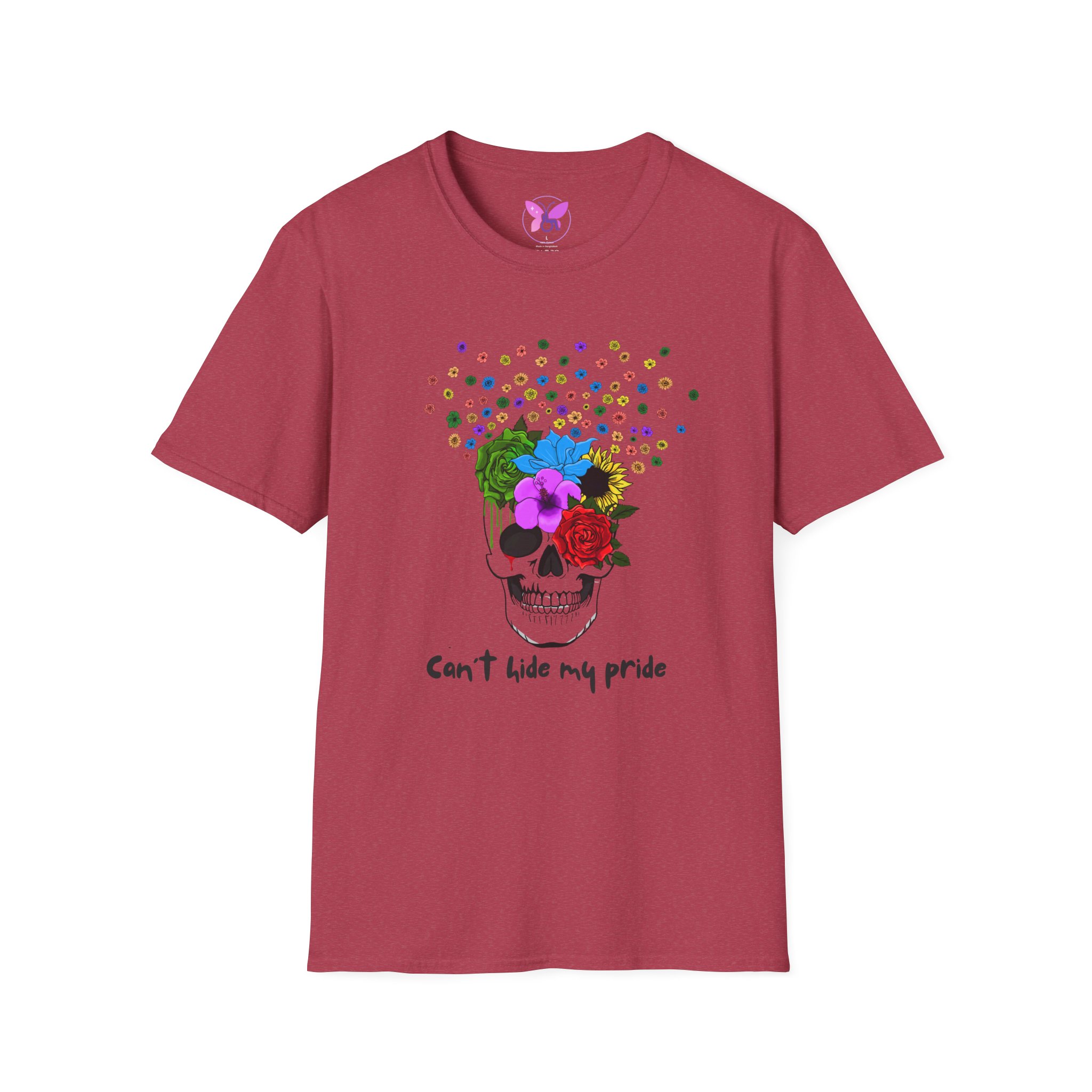 Can't Hide My Pride Skull LGBTQ Shirt -Queer Identity, Gay Pride, Inclusive Empowerment Tee, Self-Love and Acceptance - Image 21