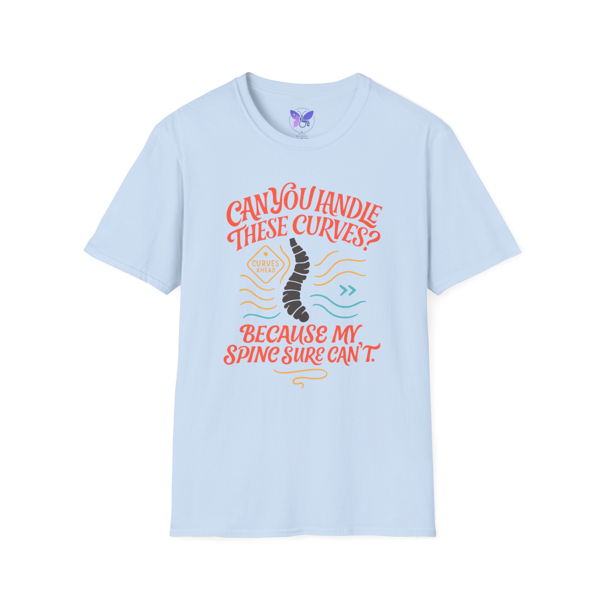 Scoliosis Awareness Can You Handle These Curves Shirt Funny Spine Tee Disability Humor Medical Condition Awareness Graphic T Shirt - Image 13