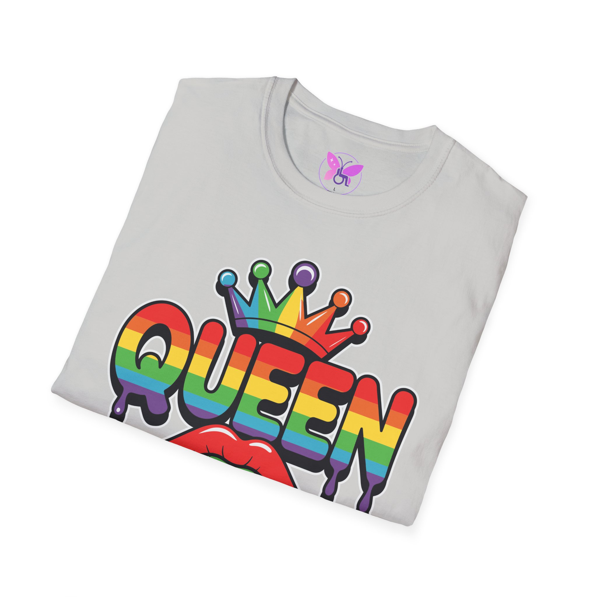 Pride Queen LGBTQ+ Unisex Softstyle T-Shirt, Inspirational Tee, Casual Wear, Gift for Friends, Everyday Comfort, Positive Vibes - Image 16