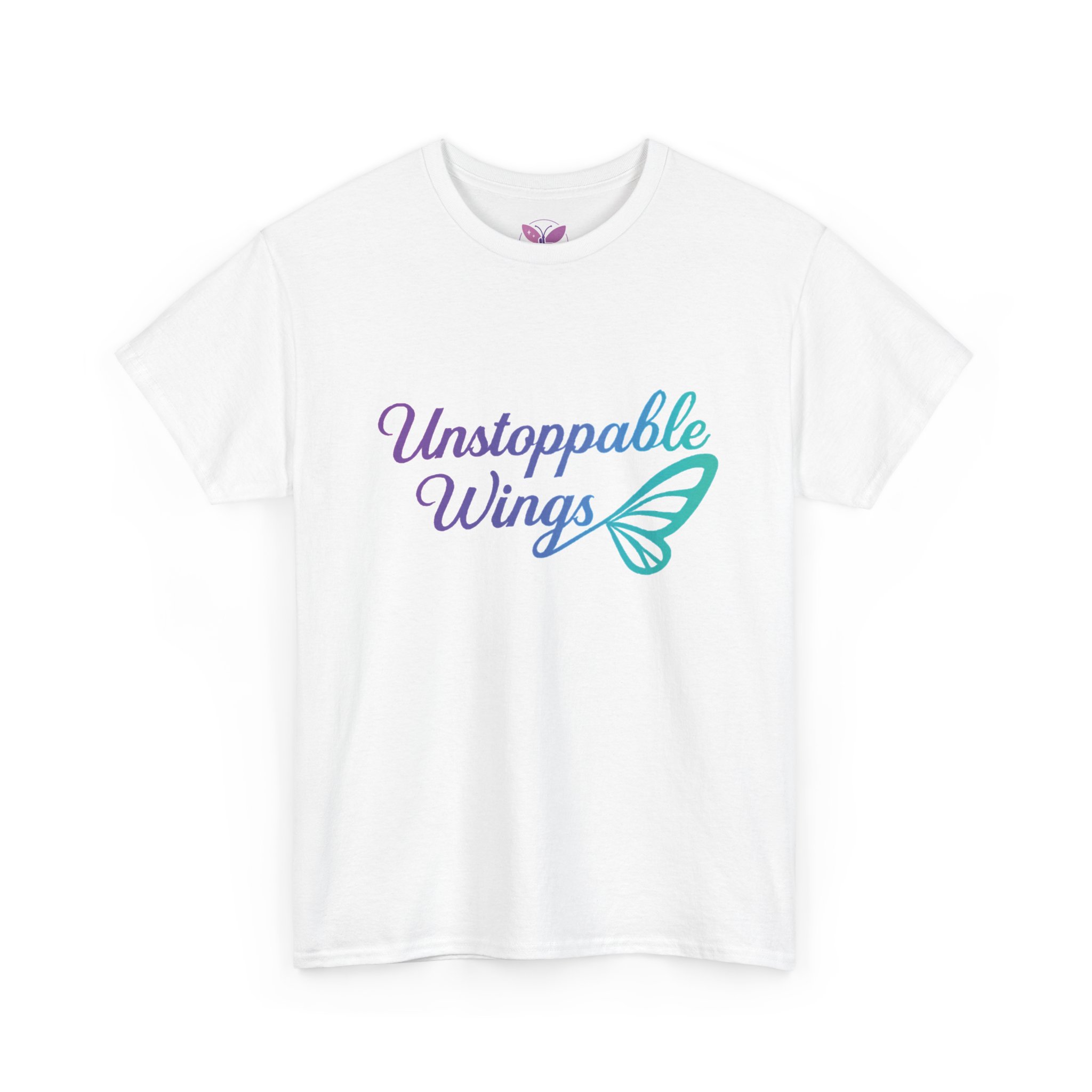Unstoppable Wings Motivational T-Shirt for Women & Men | Butterfly Empowerment Tee | Inspirational Gift Unisex Heavy Cotton Tee - Image 3
