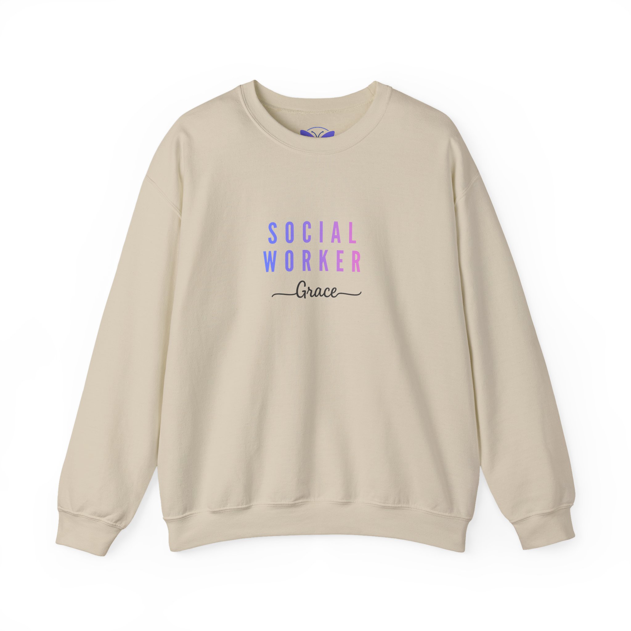 Personalized Social Worker Crewneck Sweatshirt Custom Name Appreciation Gift for Social Work Professionals - Image 5