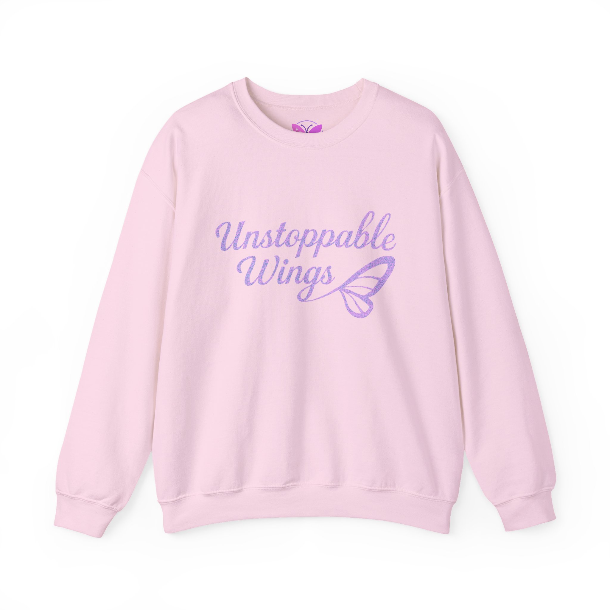 Unstoppable Wings Crewneck Sweatshirt - Cozy Unisex Apparel, Inspirational Gift, Butterfly Love, Everyday Comfort, Motivation Top