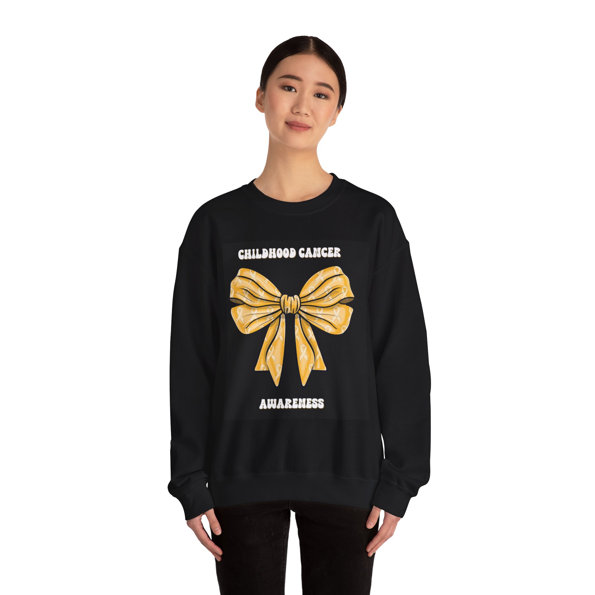 Childhood Cancer Gold Ribbon Sweatshirt -Awareness Sweatshirt, Advocacy Apparel, Fundraiser Gift, Cancer Awareness, Survivor Support - Image 12