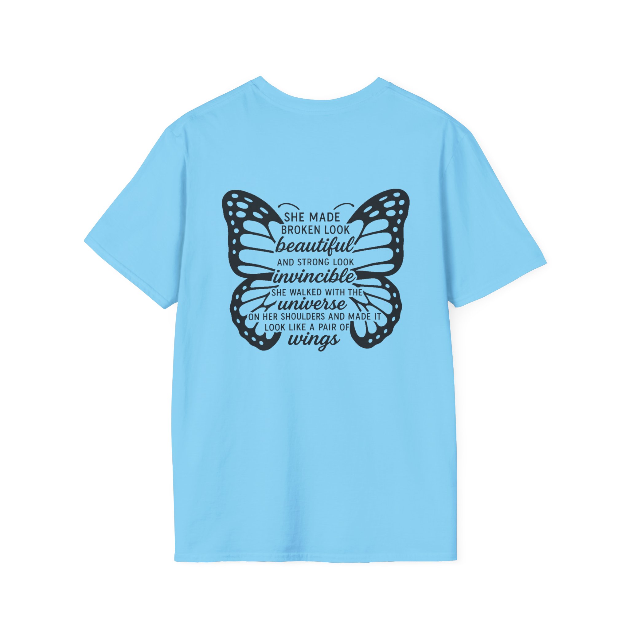 Butterfly Strength T-Shirt Wings Unchained Inspirational Tee, Empowerment , Motivational Gift, Resilient Tee, Surviour Tee, Purple Butterfly - Image 18