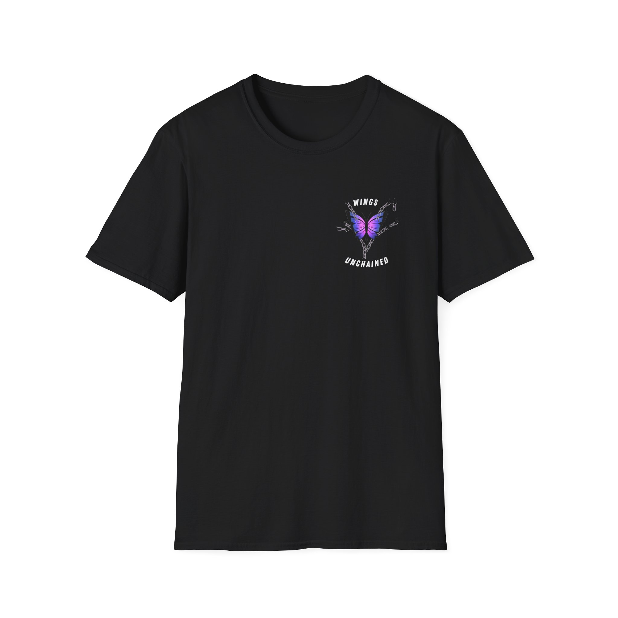 Butterfly Strength T-Shirt Wings Unchained Inspirational Tee, Empowerment , Motivational Gift, Resilient Tee, Surviour Tee, Purple Butterfly - Image 9