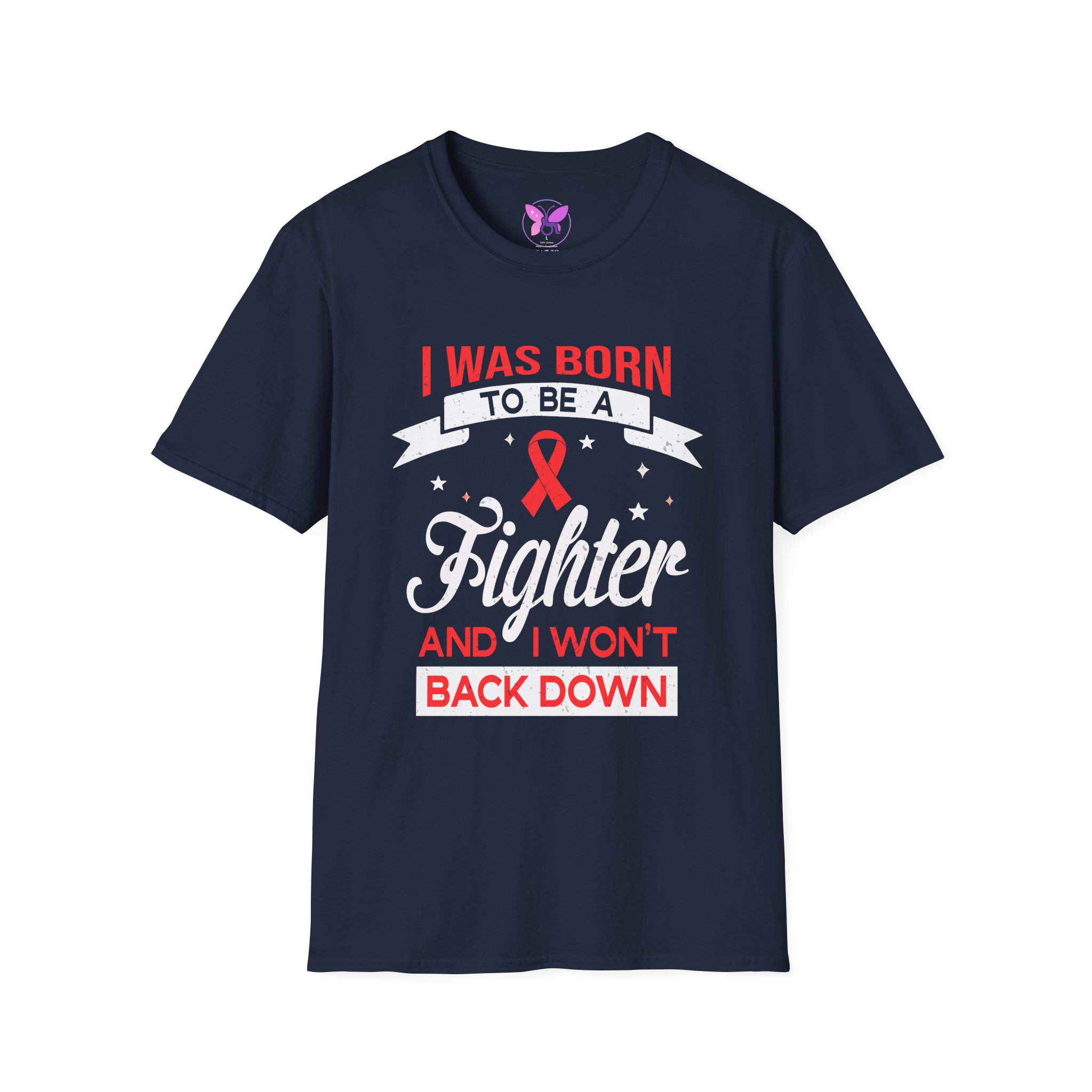 I Was Born To Be A Fighter HIV, AIDS Awareness T-Shirt Red Ribbon Support Fundraiser Tee Solidarity Gift Fighter T-Shirt, Resilience Tee - Image 17