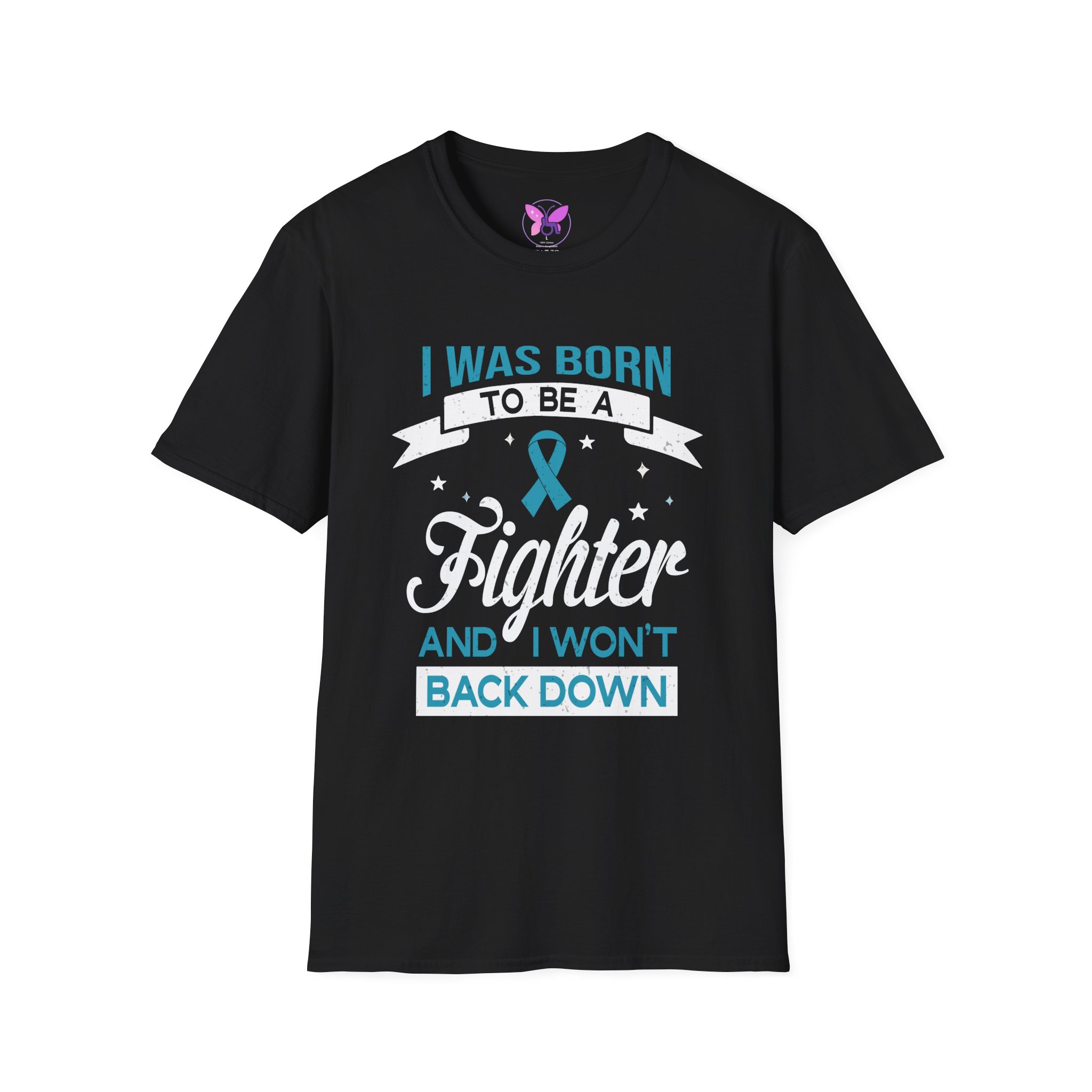Ribbon Awareness T-Shirt Ovarian Cancer, Sexual Asault Motivational Fighter Unisex Tee| I | Resilience & Motivation Gift for Survivors