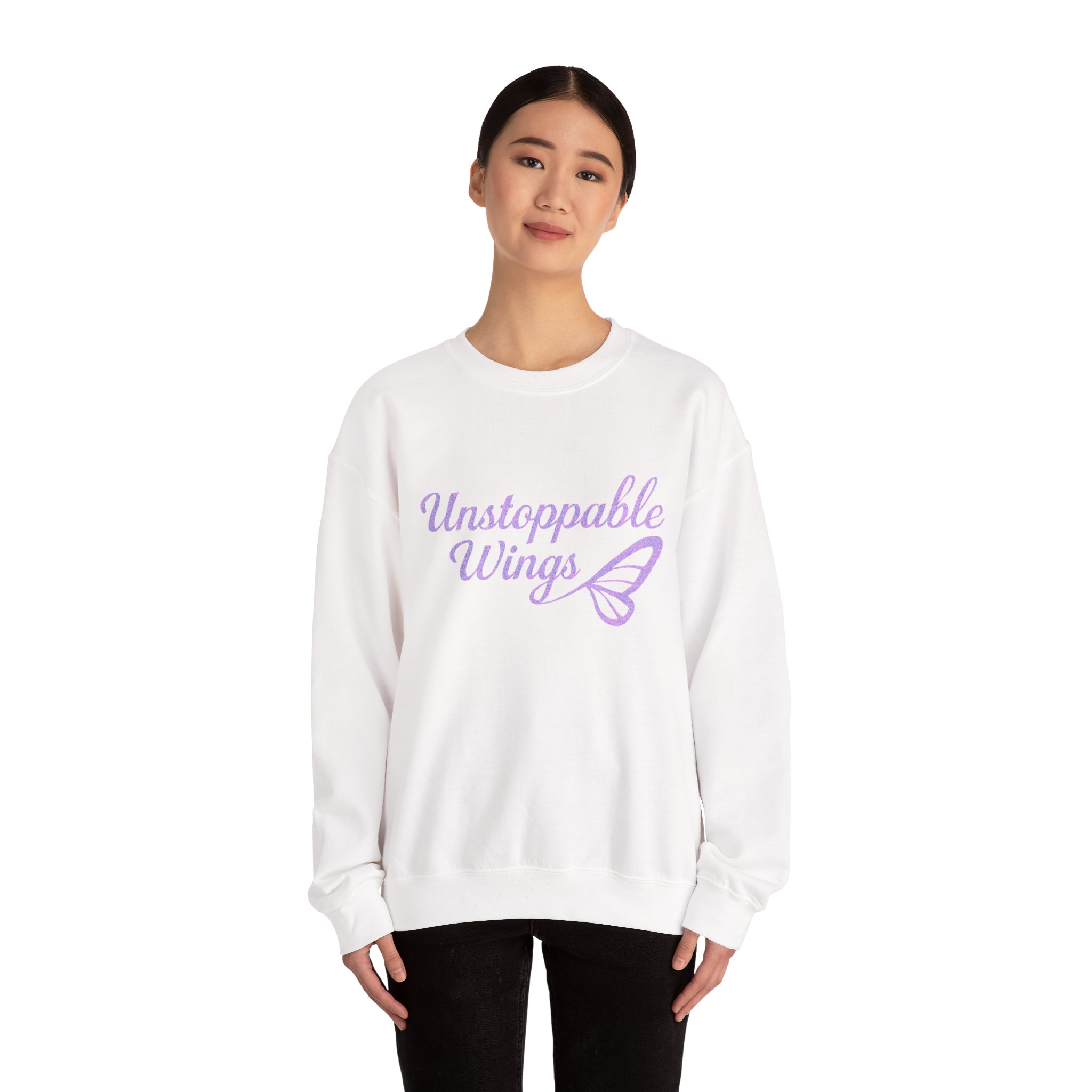 Unstoppable Wings Crewneck Sweatshirt - Cozy Unisex Apparel, Inspirational Gift, Butterfly Love, Everyday Comfort, Motivation Top - Image 8