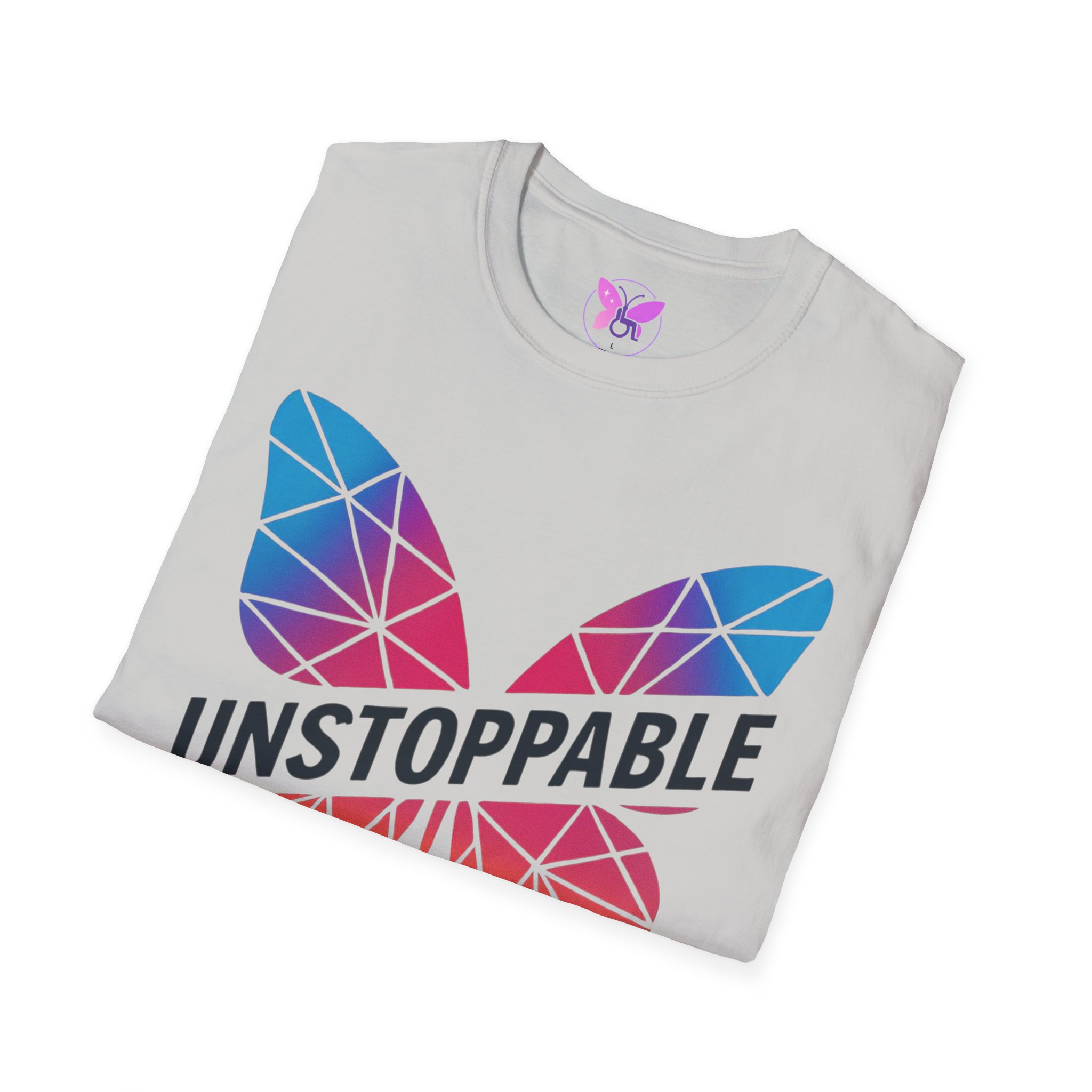 Unstoppable butterfly T-shirt -Geometric Colorful Butterfly Tee | Motivational Graphic Shirt | Gift for Her | Inspirational Apparel - Image 8