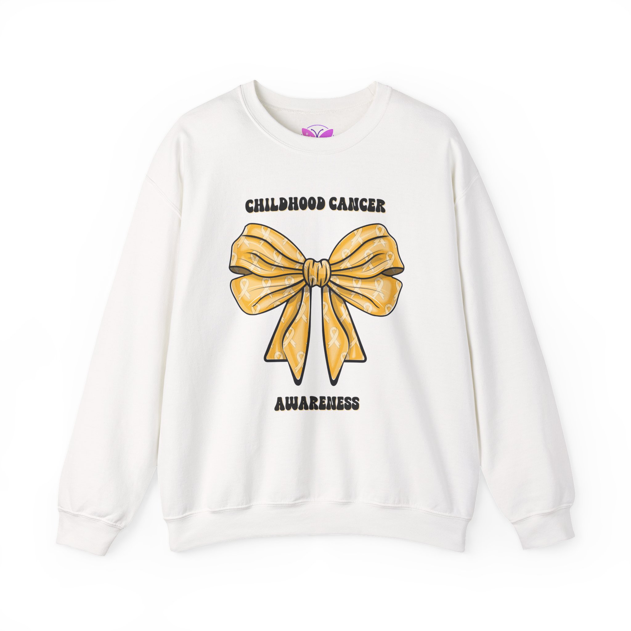 Childhood Cancer Gold Ribbon Sweatshirt -Awareness Sweatshirt, Advocacy Apparel, Fundraiser Gift, Cancer Awareness, Survivor Support