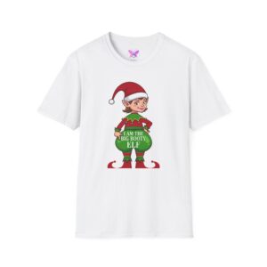 Funny Christmas Elf T-Shirt — “I Am The Big Booty Elf” Holiday Tee