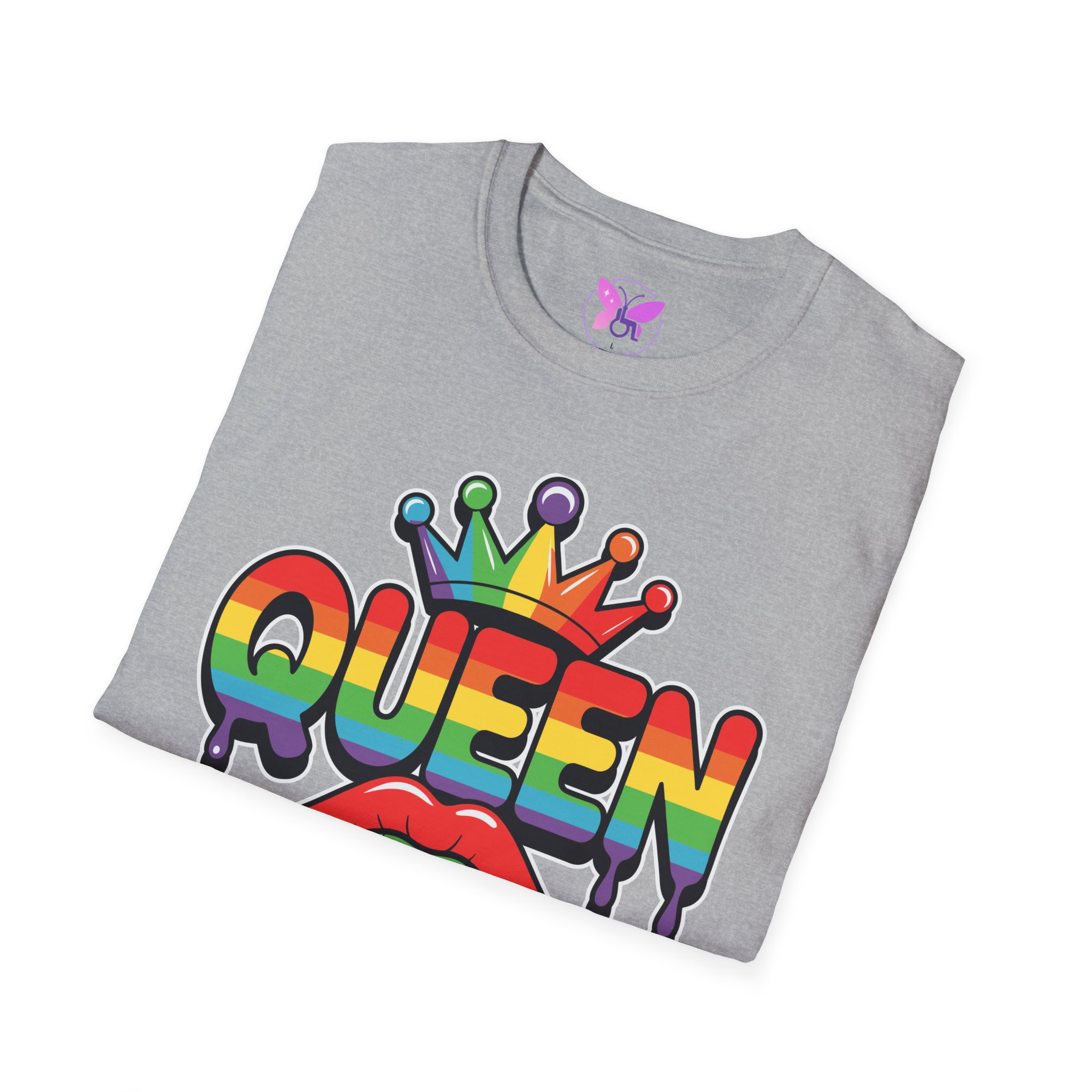 Pride Queen LGBTQ+ Unisex Softstyle T-Shirt, Inspirational Tee, Casual Wear, Gift for Friends, Everyday Comfort, Positive Vibes - Image 20