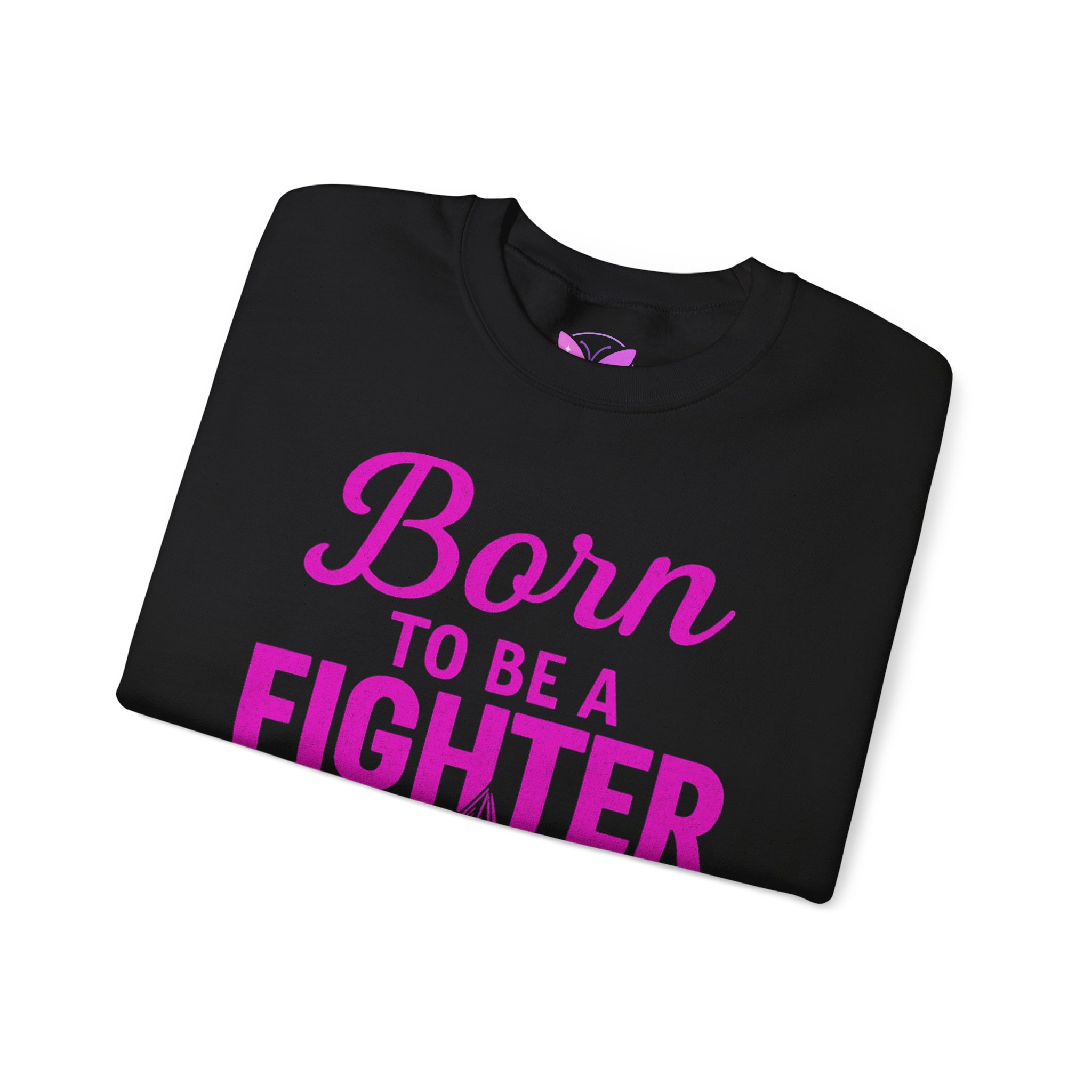Adult Breast Cancer Fighter Crewneck Sweatshirt Cancer Awareness Pink Ribbon Unisex Jumper - Image 7