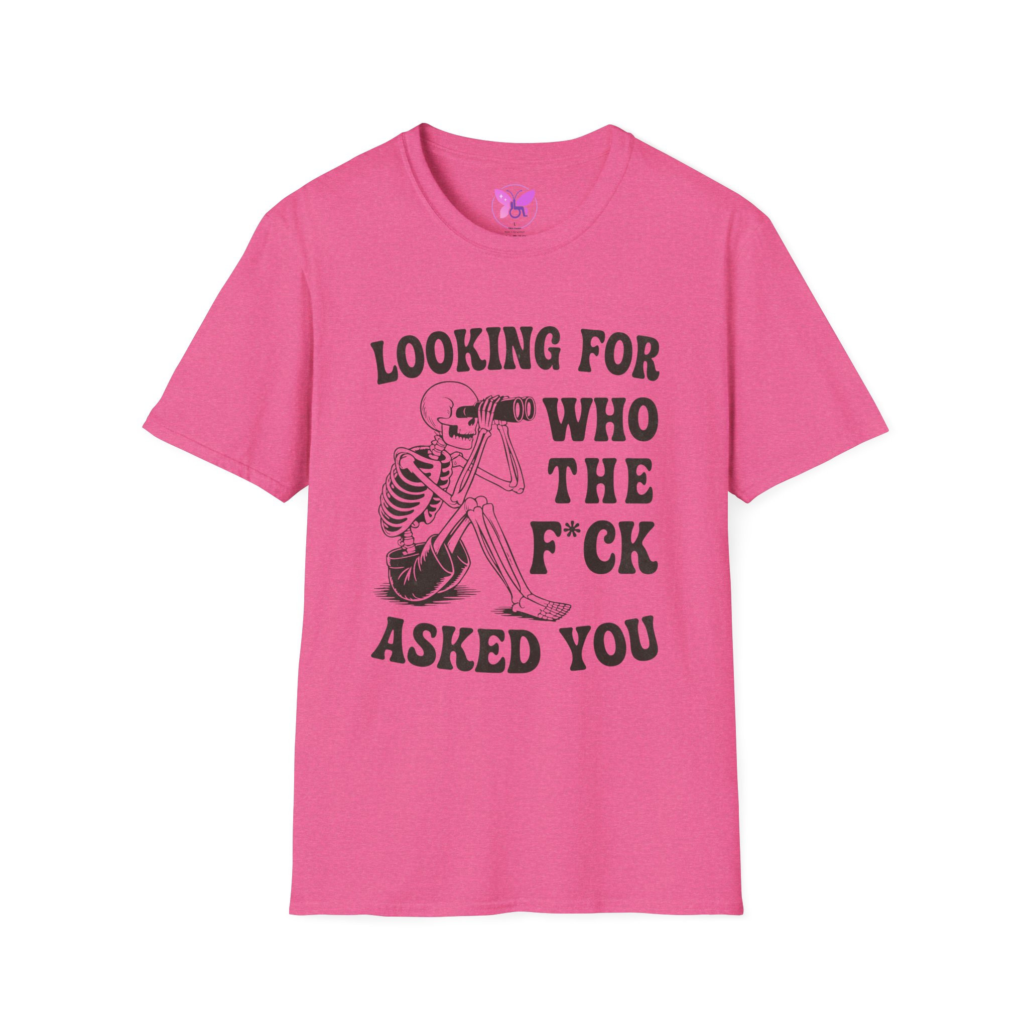 Looking For Who The F*ck Asked You Skeleton Graphic Tee Edgy Statement Halloween - Image 25