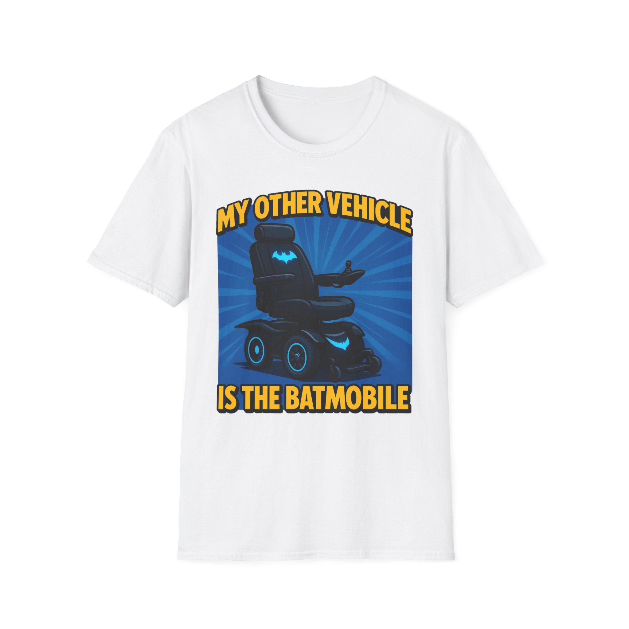 My Other Vehicle Is the Batmobile-Disability Pride Tshirt, Superhero Humor Tee, Wheelchair Tee, Powerchair Shirt, Adaptive Clothing