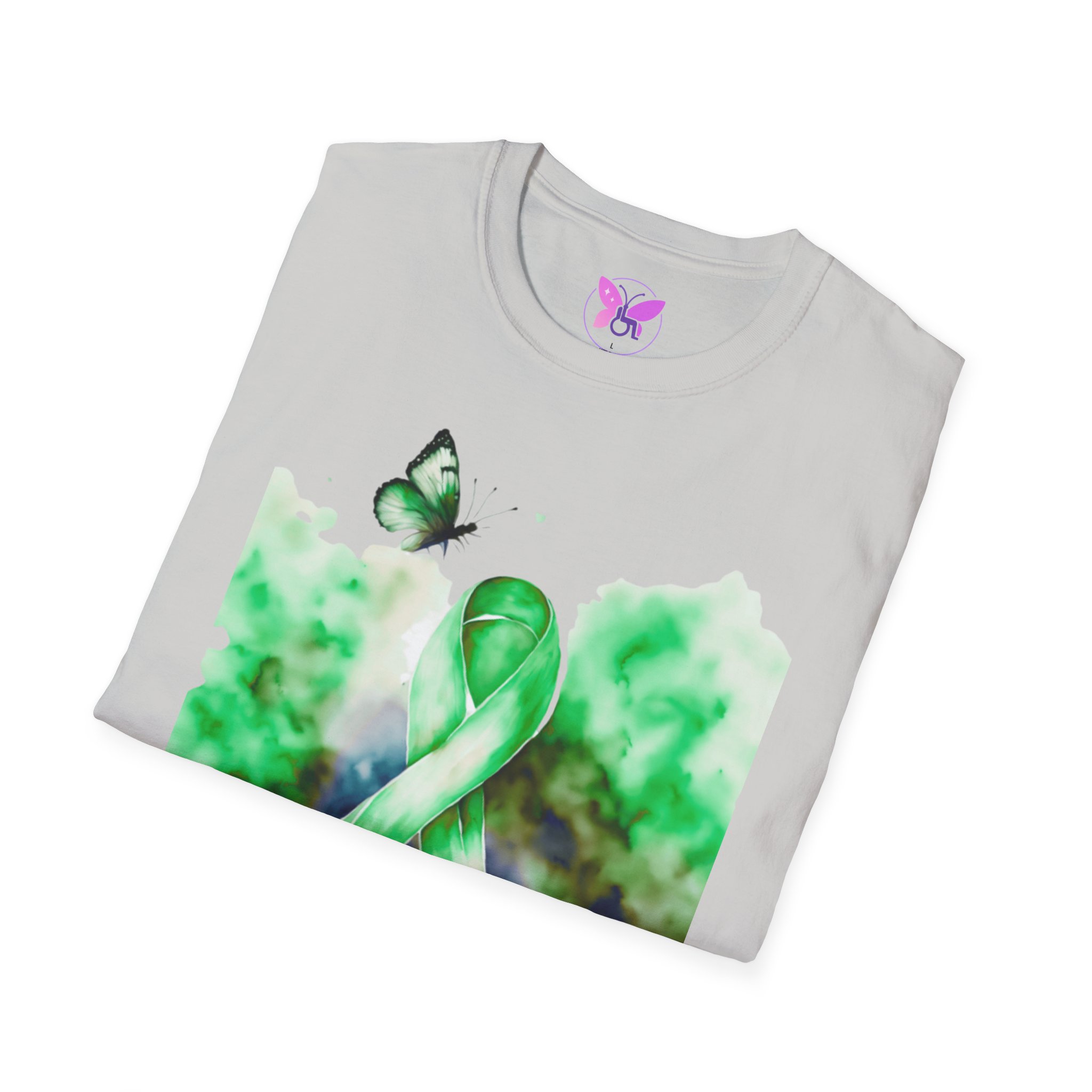 Cerebral Palsy Awareness T-Shirt Green Ribbon Butterfly Tee for Support, Disability Pride Unisex T-Shirt Gift for Campaign t-shirt - Image 8
