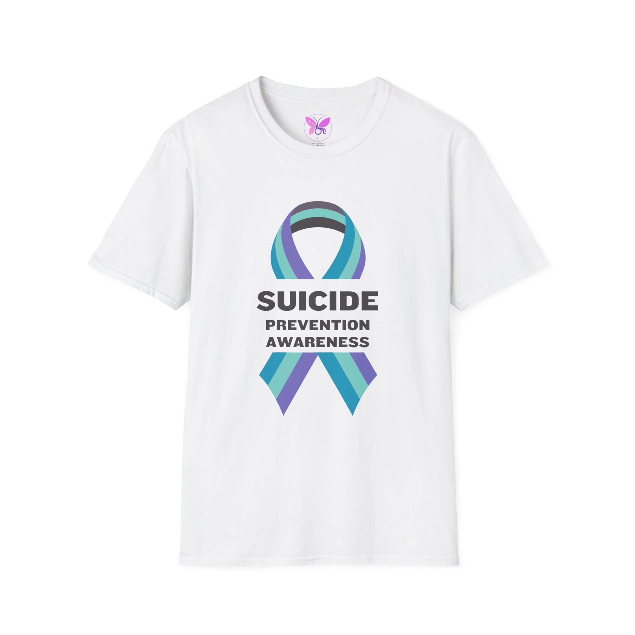 Suicide Prevention Awareness T-Shirt with Teal Purple Ribbon Mental Health Support Tee No Suicide Awareness Gift for Loved Ones