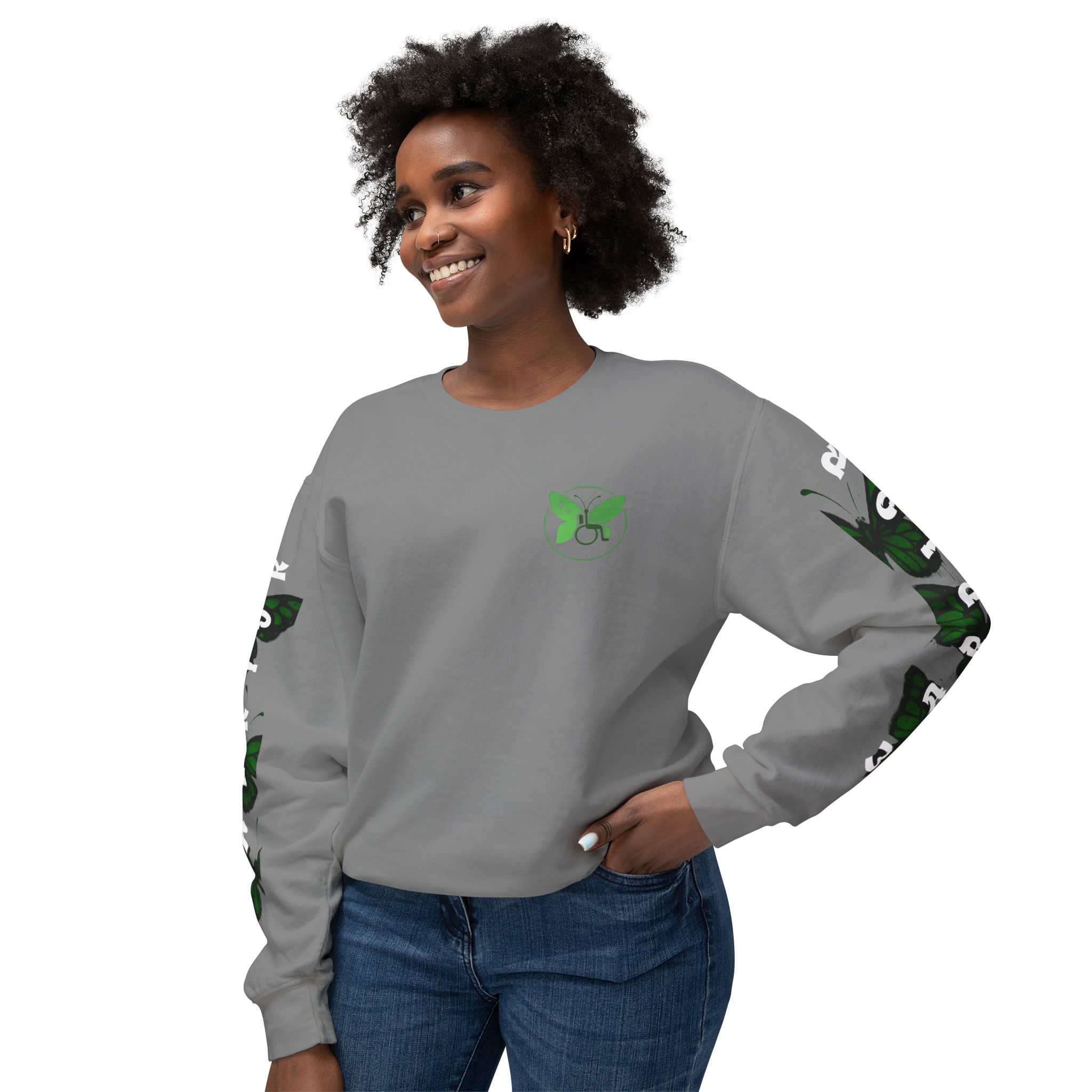 Adult CEREBRAL PALSY WARRIOR Sweatshirt Awareness Apparel by Butterfly Dreams On Wheels - Image 7