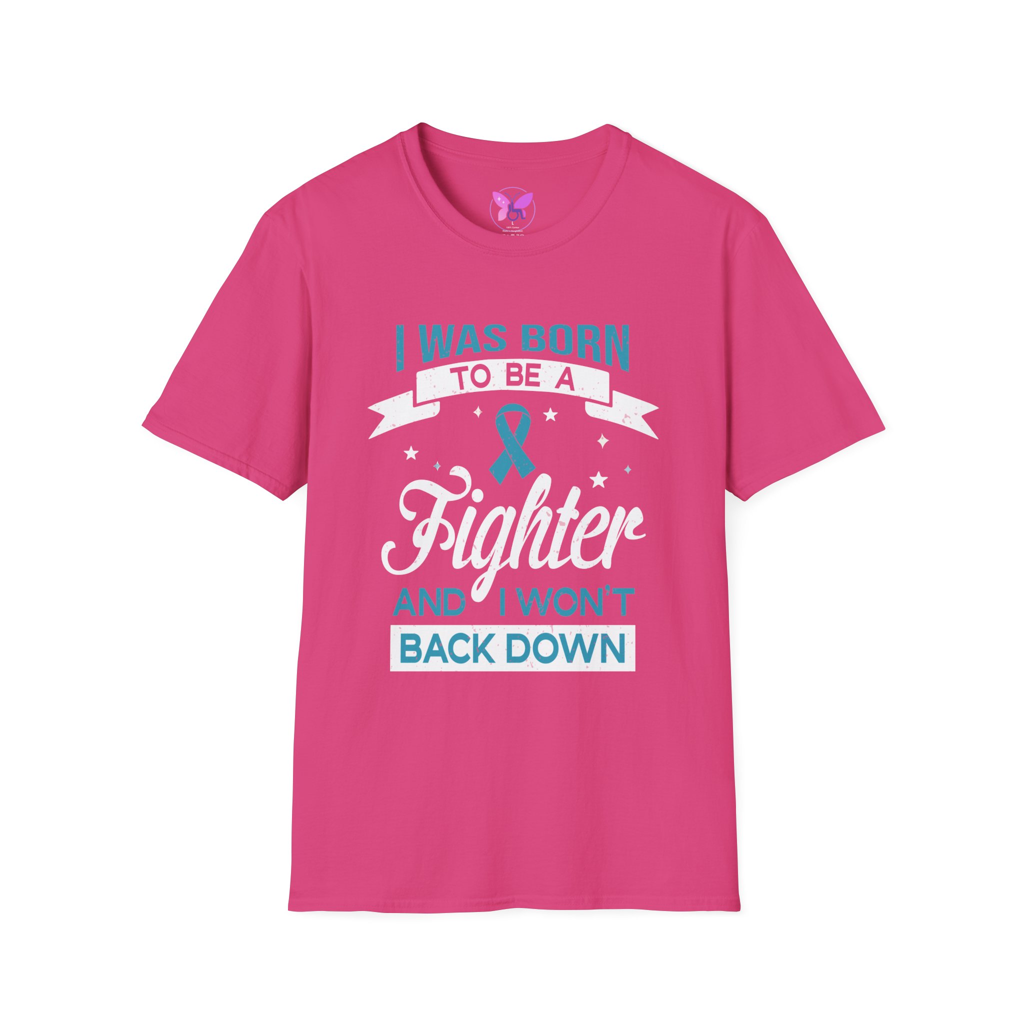 Ribbon Awareness T-Shirt Ovarian Cancer, Sexual Asault Motivational Fighter Unisex Tee| I | Resilience & Motivation Gift for Survivors - Image 21