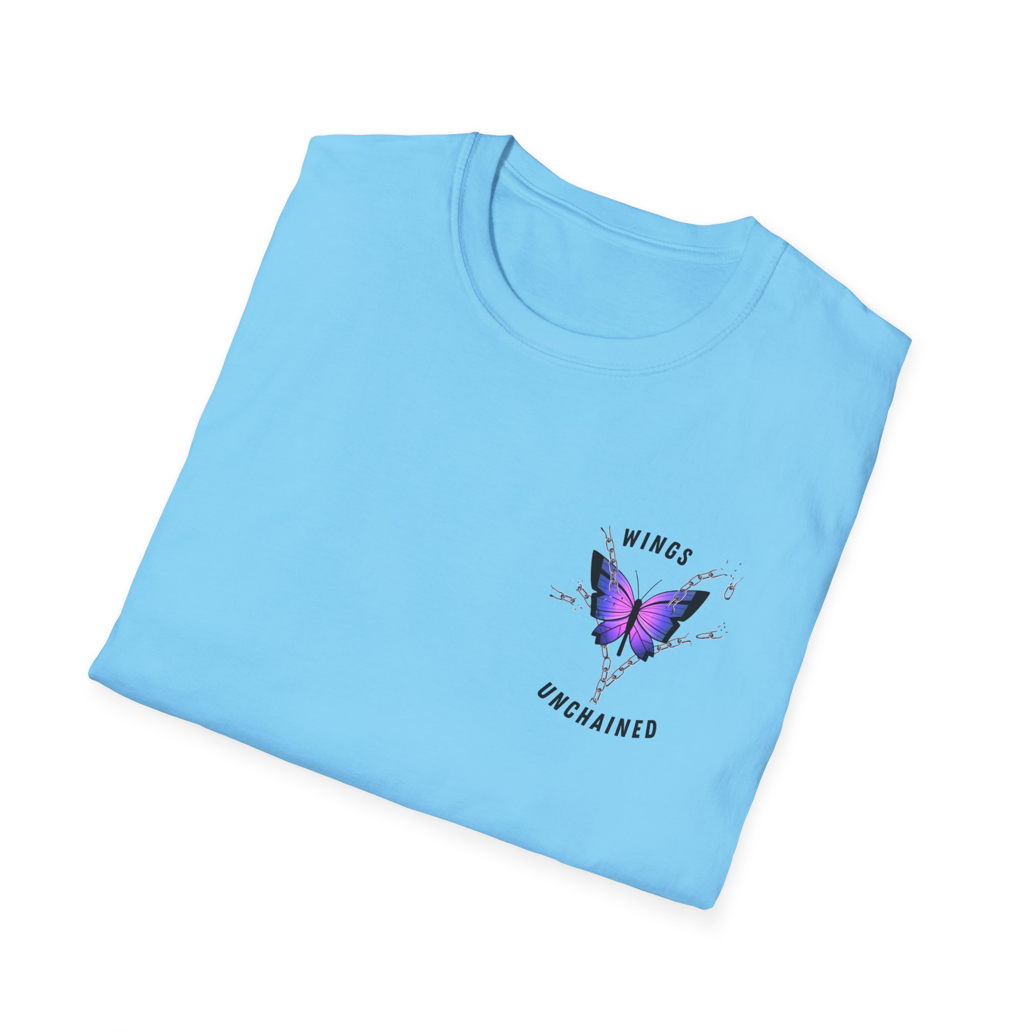 Butterfly Strength T-Shirt Wings Unchained Inspirational Tee, Empowerment , Motivational Gift, Resilient Tee, Surviour Tee, Purple Butterfly - Image 20