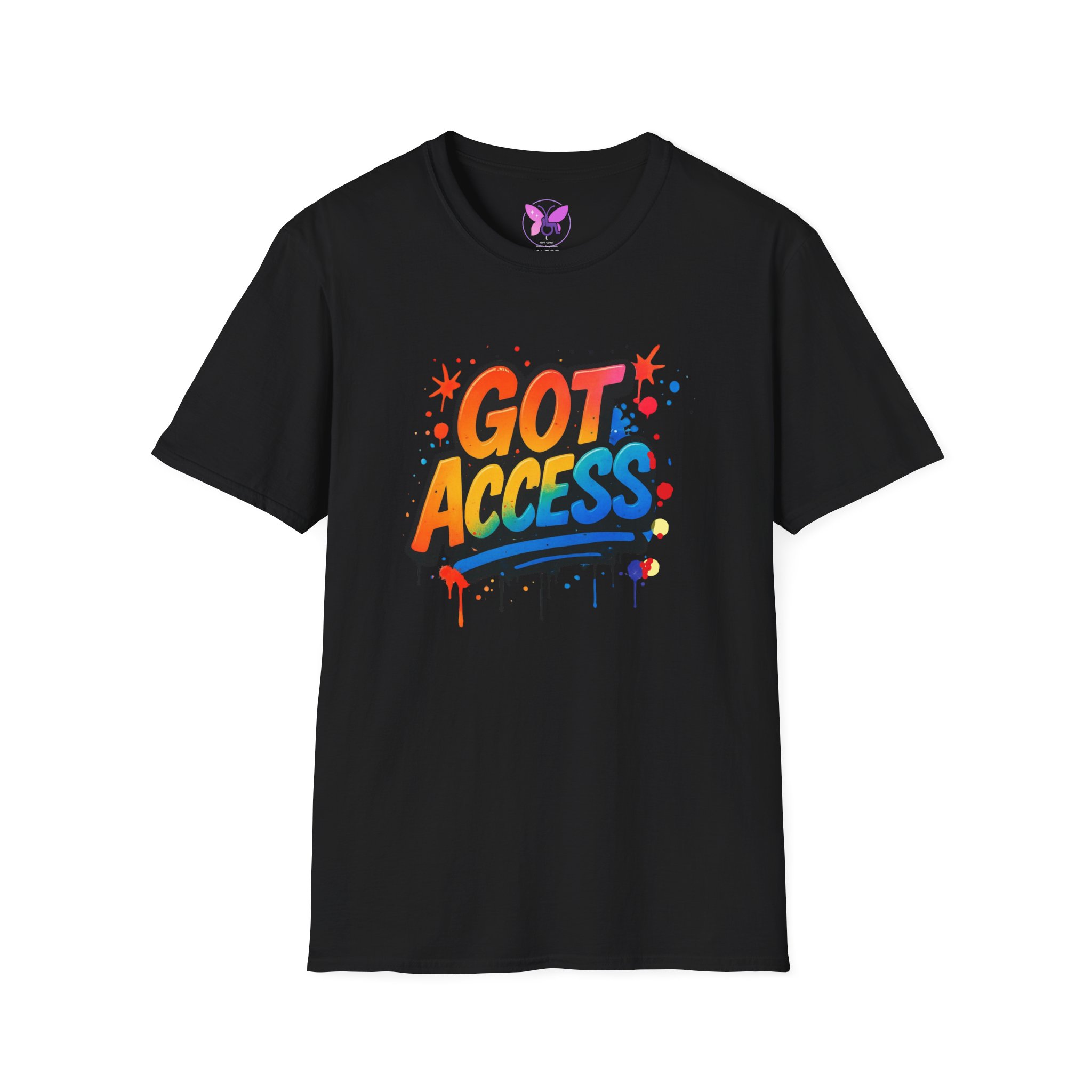 Graffiti Style Unisex T-Shirt, Disability Awareness Tee, Colorful Accessible Shirt, Inclusive Fashion Top, Fun Access Awareness Clothing - Image 5