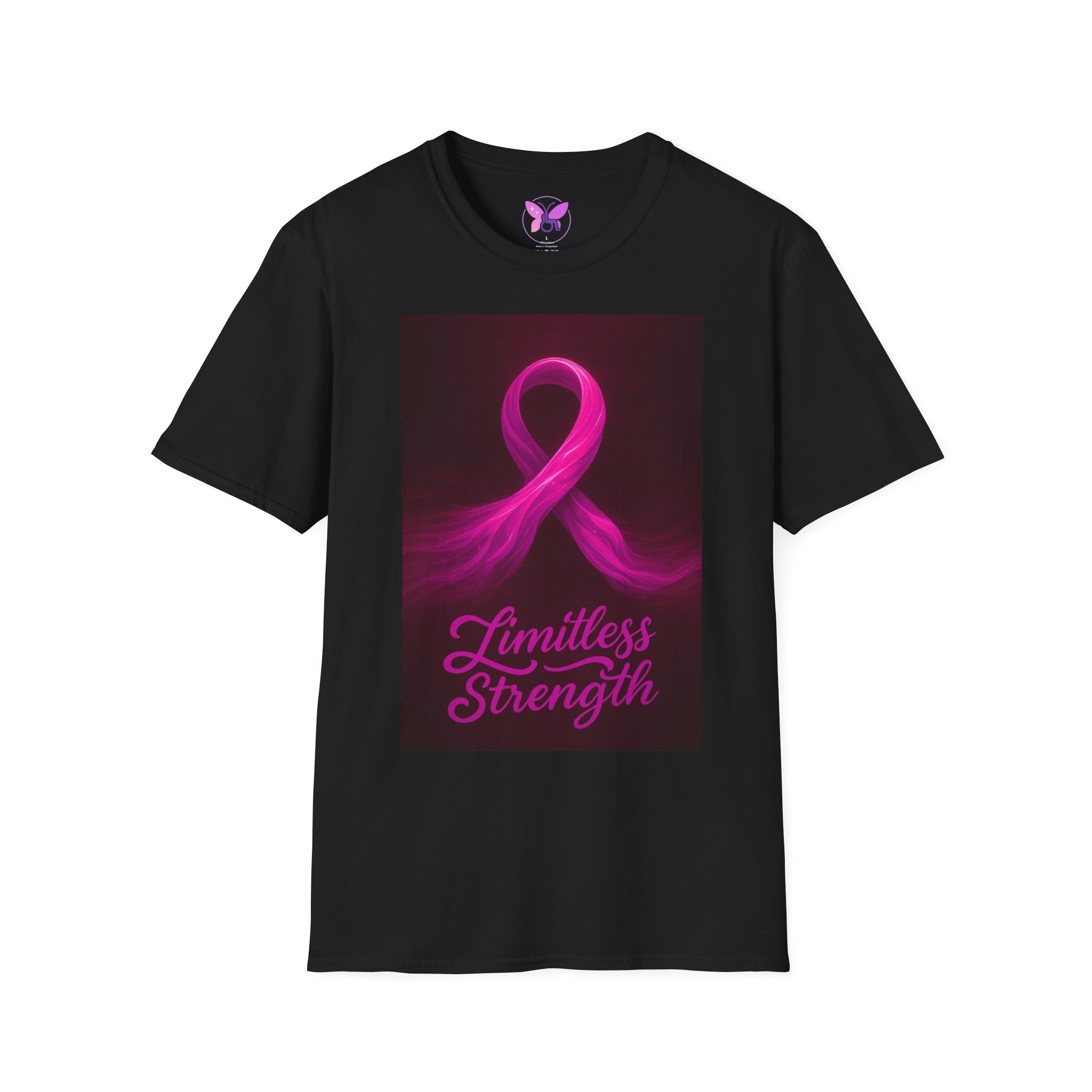 Limitless Strength Awareness T-Shirt, Breast Cancer Awareness Tee, Inspirational Shirt, Empowerment Gift, Unisex Softstyle T-Shirt