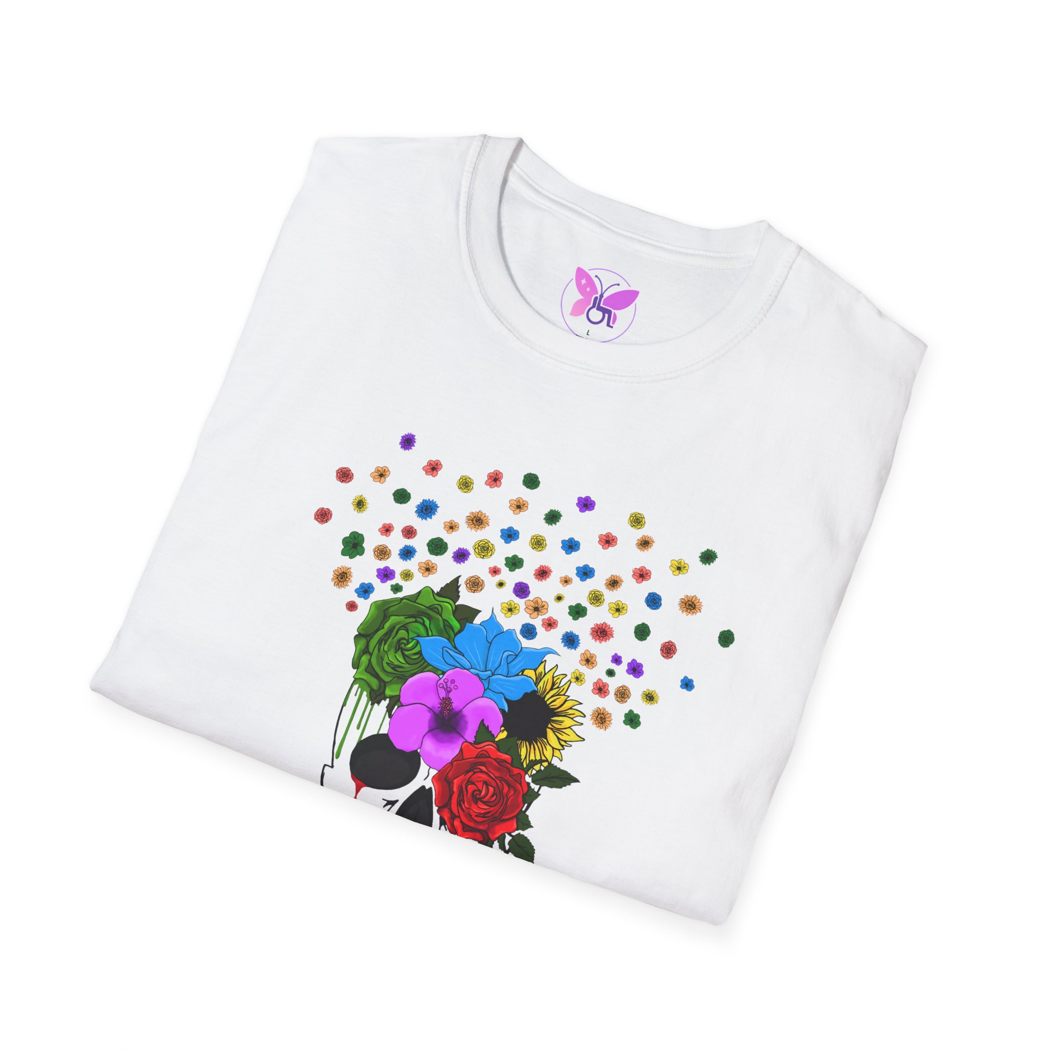 Can't Hide My Pride Skull LGBTQ Shirt -Queer Identity, Gay Pride, Inclusive Empowerment Tee, Self-Love and Acceptance - Image 4