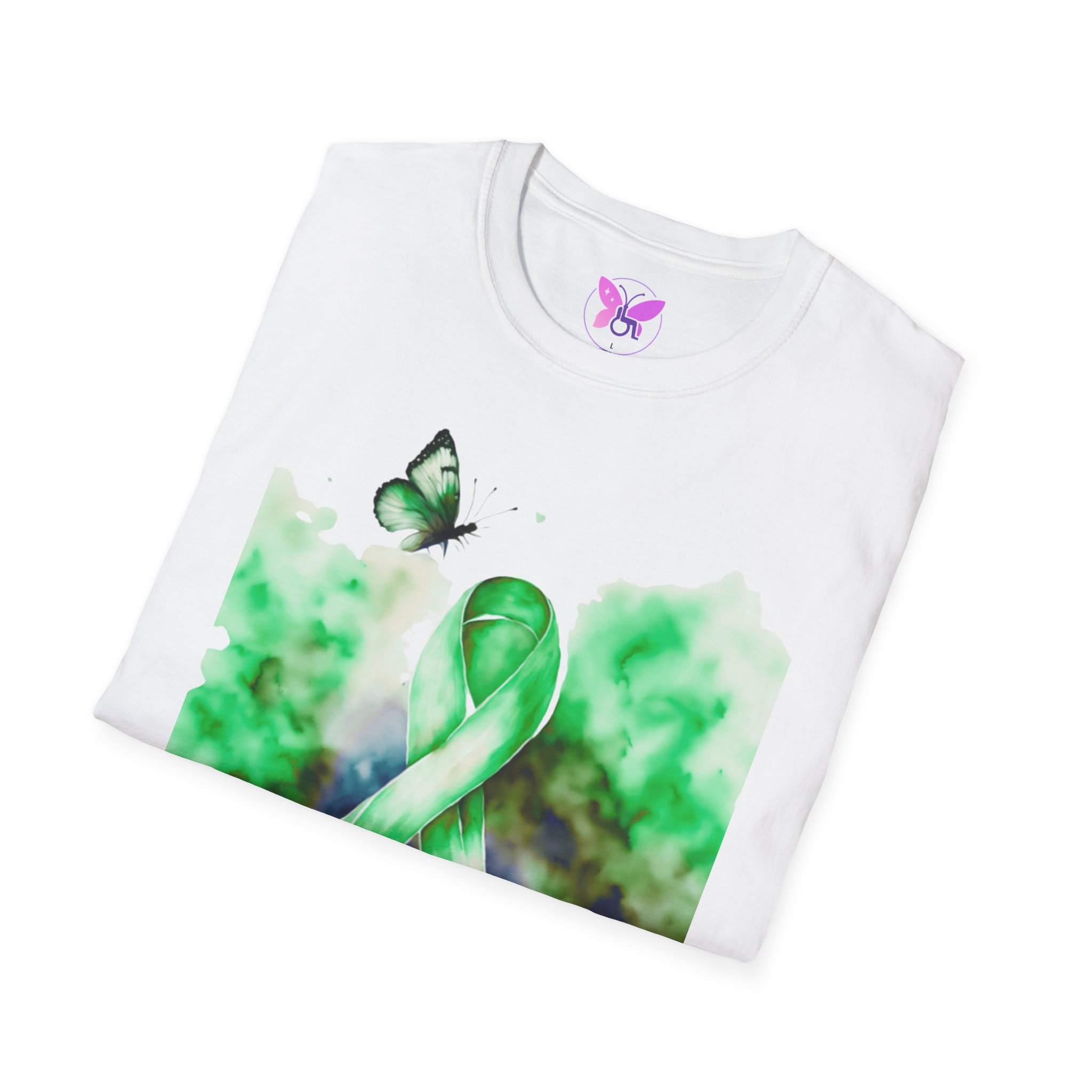 Cerebral Palsy Awareness T-Shirt Green Ribbon Butterfly Tee for Support, Disability Pride Unisex T-Shirt Gift for Campaign t-shirt - Image 4