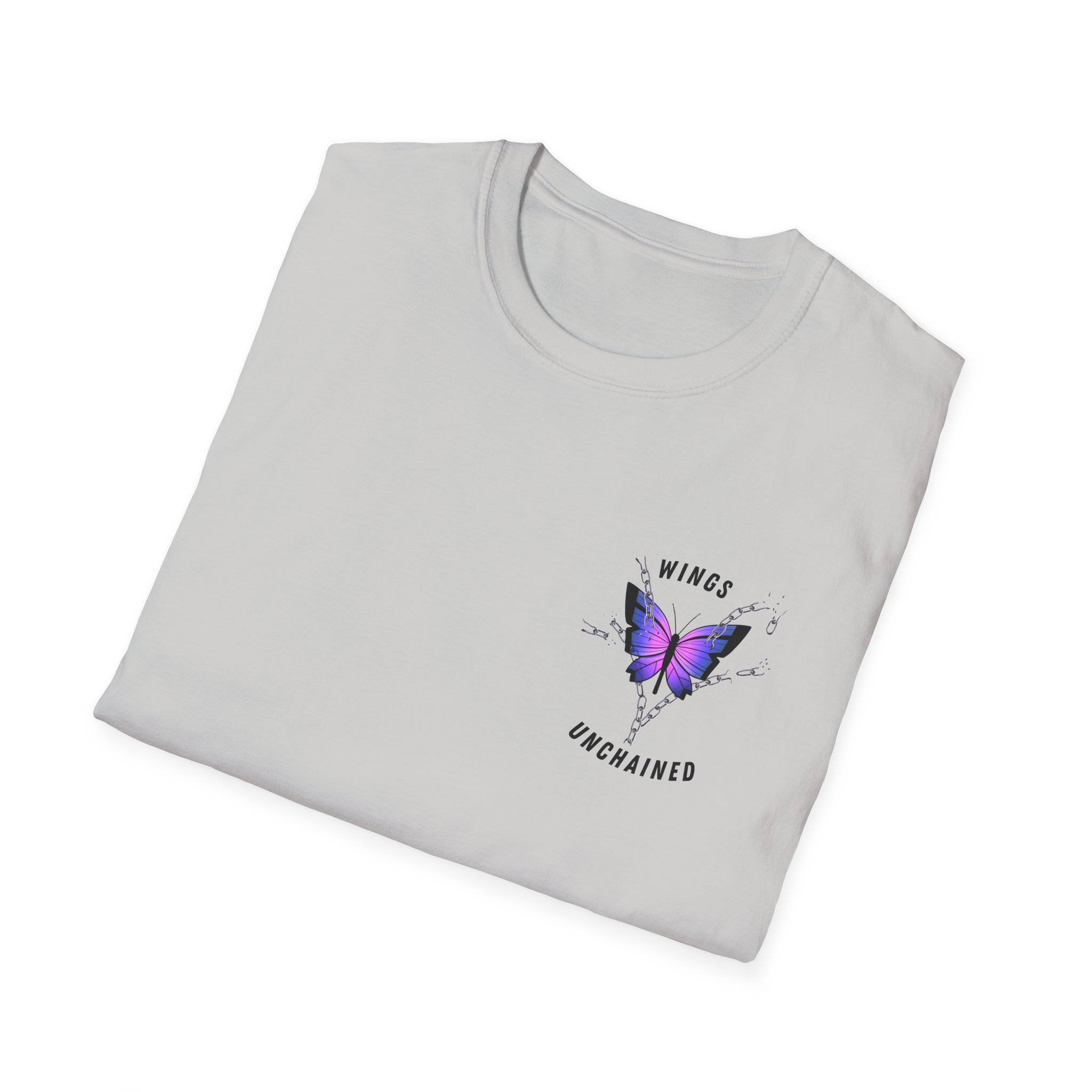 Butterfly Strength T-Shirt Wings Unchained Inspirational Tee, Empowerment , Motivational Gift, Resilient Tee, Surviour Tee, Purple Butterfly - Image 16