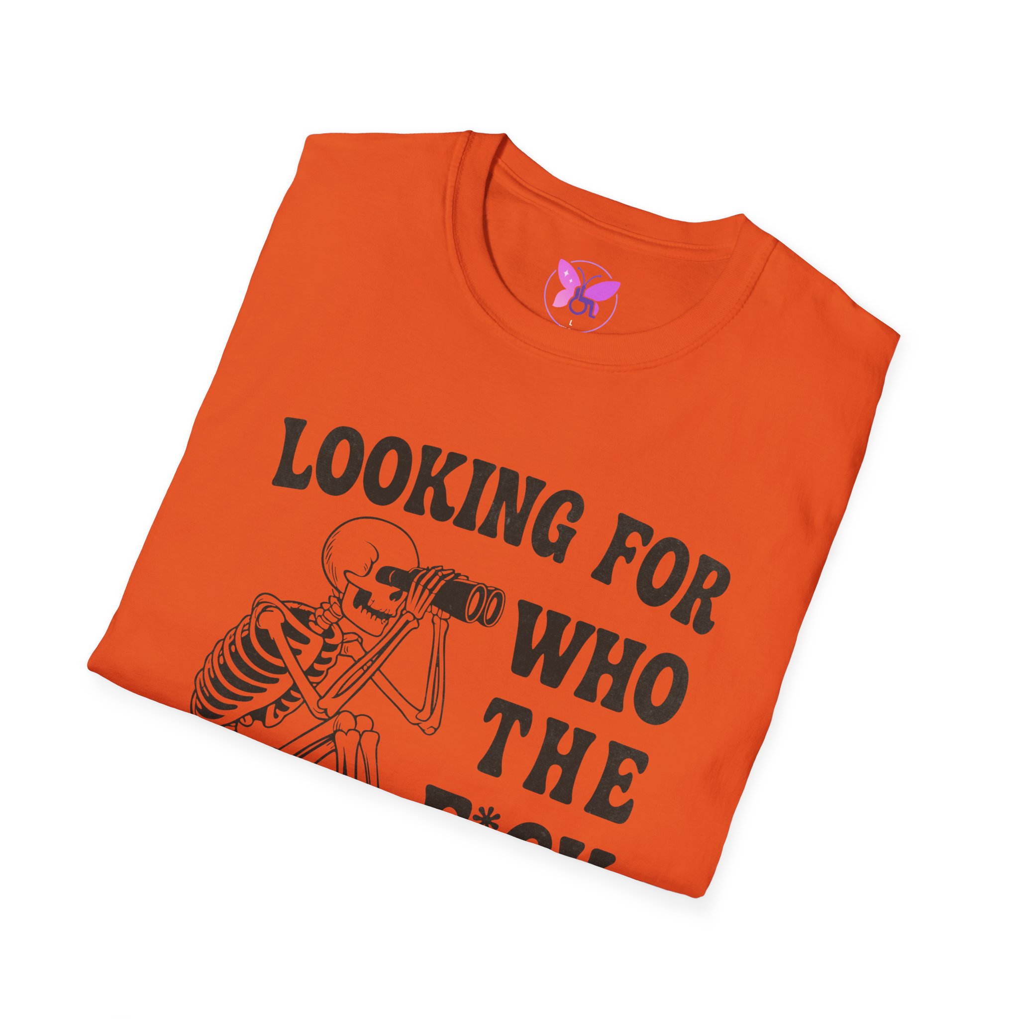 Looking For Who The F*ck Asked You Skeleton Graphic Tee Edgy Statement Halloween - Image 12