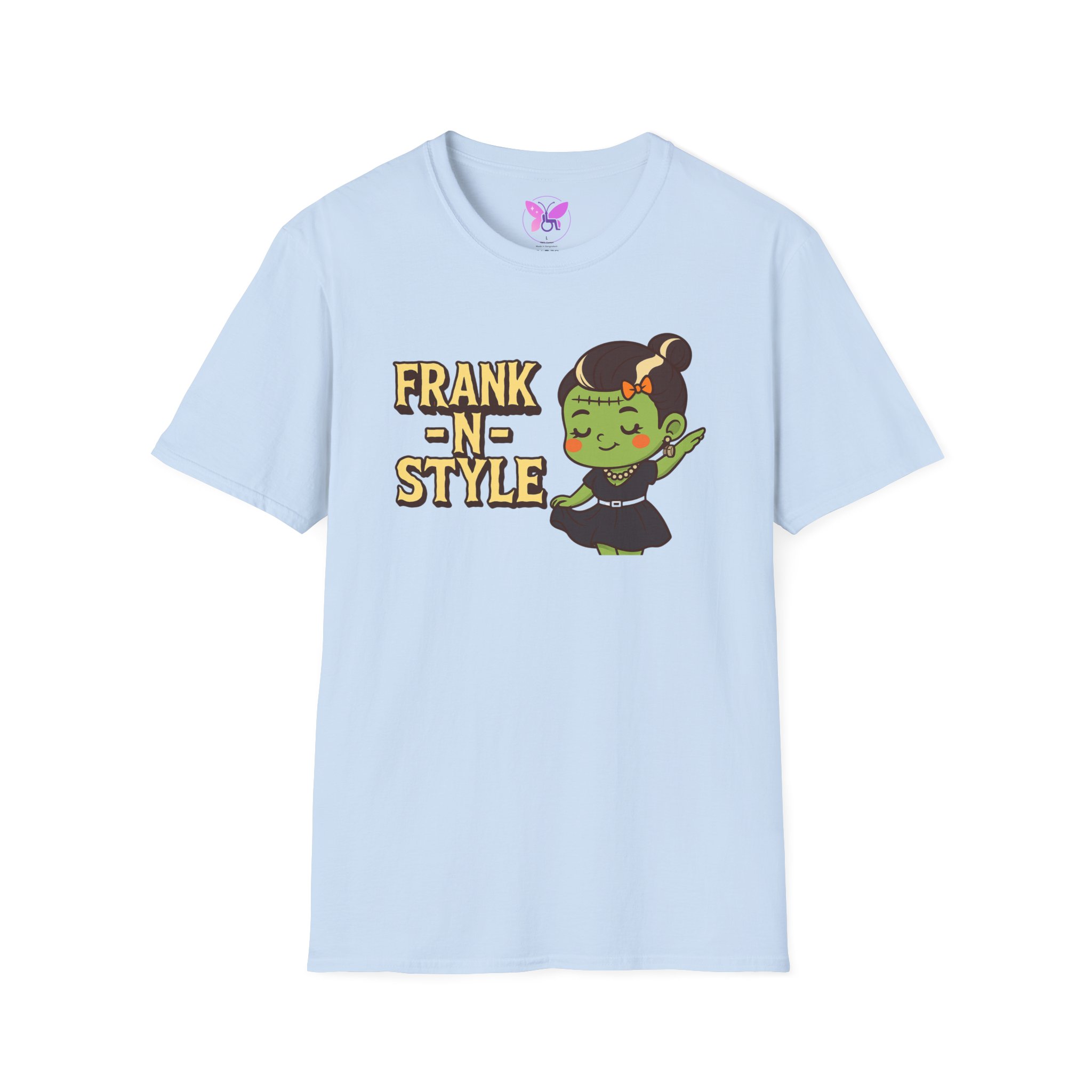 Girl Frank N Style Unisex Softstyle T-Shirt, Halloween Tee, Cute Monster Shirt, Gift for Friends, Spooky Season Apparel - Image 29