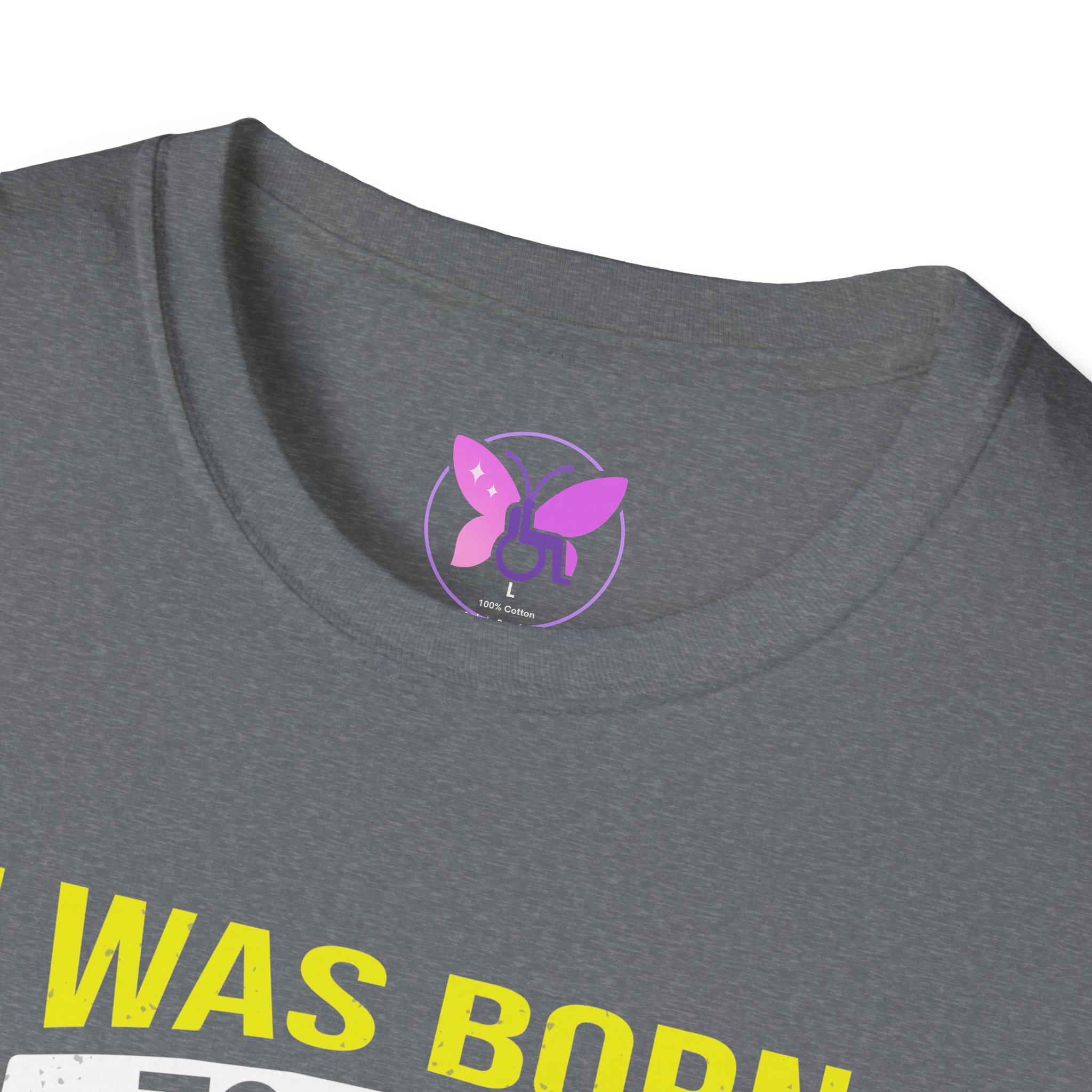 Empowering Fighter Tee , Gift for Cancer Awareness, Unisex Yellow Ribbon Sarcoma and Bone Cancer Awareness Tee I Was Born To Be A Fighter - Image 7