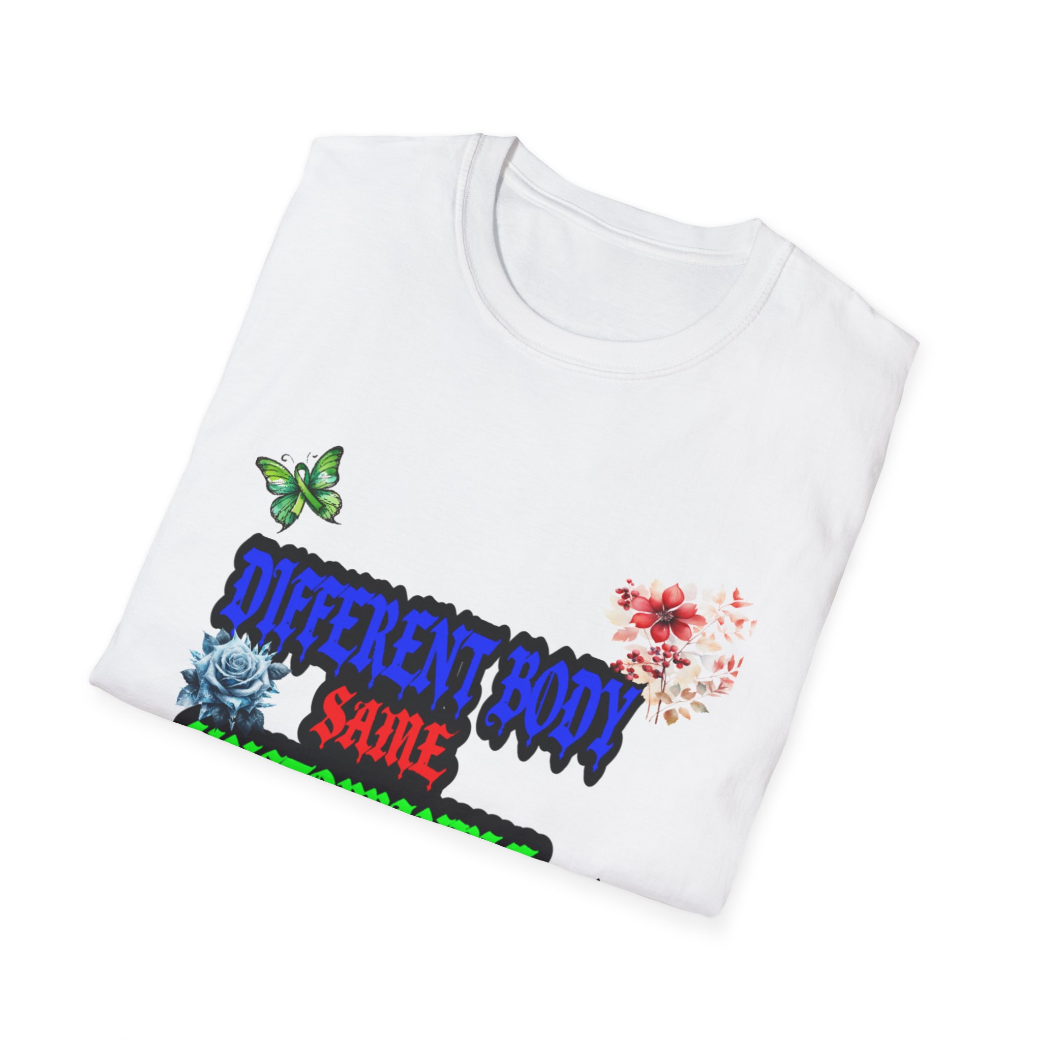 Different Body, Same Unstoppable Spirit -Disability Empowerment Unisex Tee, Graphic Casual Wear, Gifts for Friends, Motivational Quote Shirt - Image 4