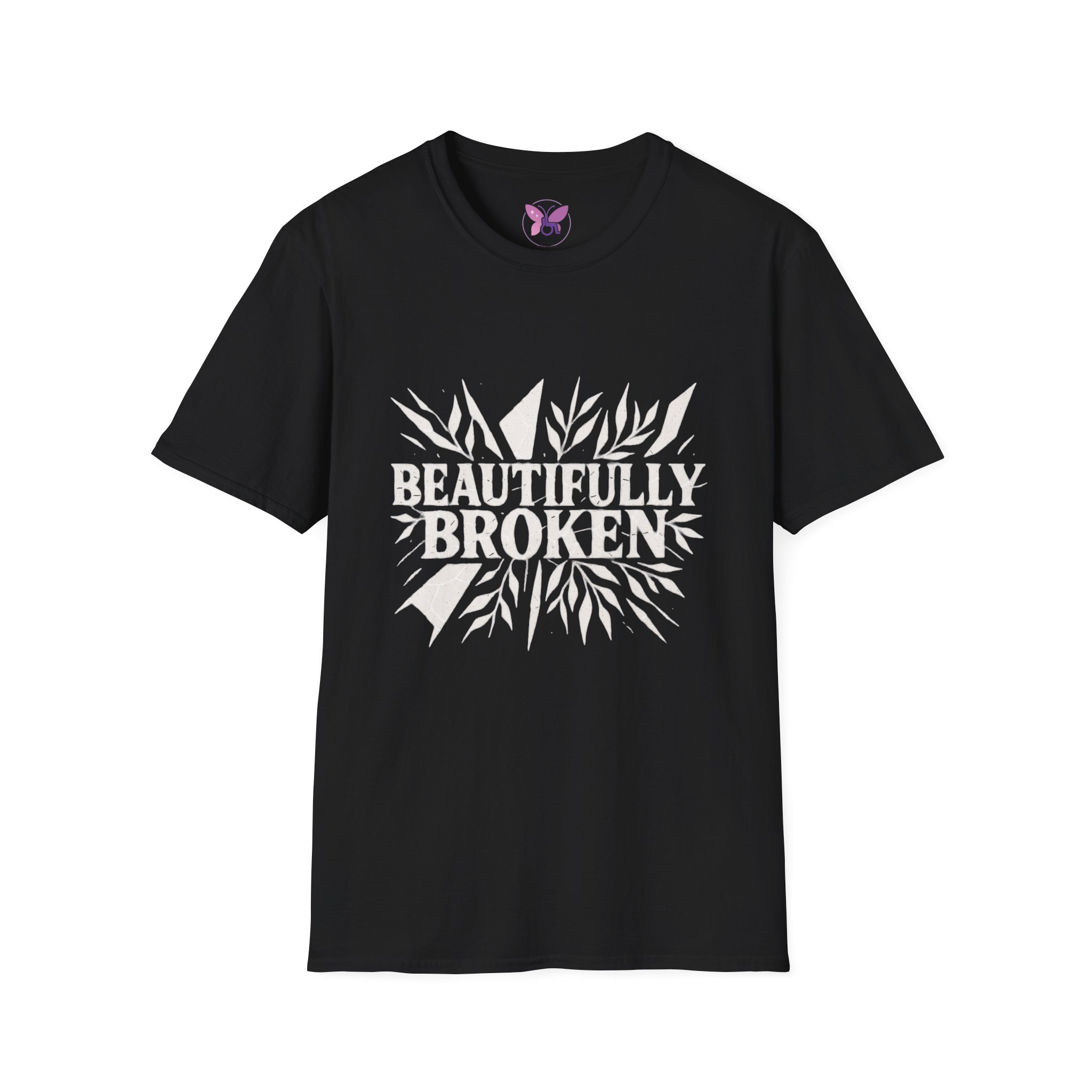 Beautifully Broken T-Shirt Inspirational Quote Tee, Empowerment Gift Promoting Self-love, Motivation and Mental Health Awareness. - Image 5