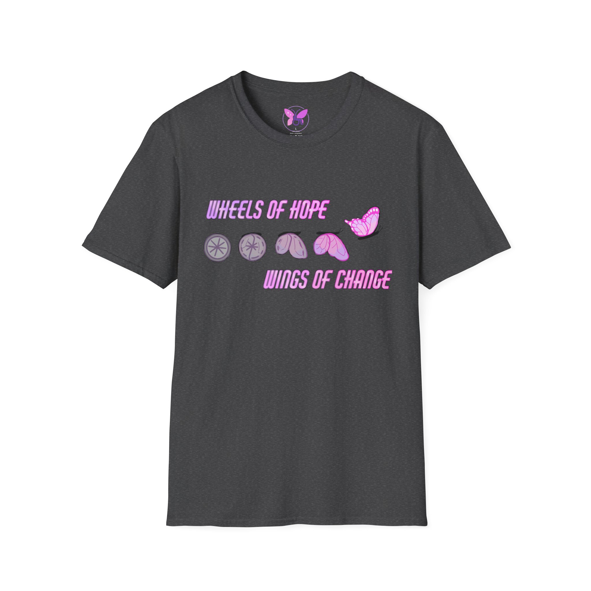 Wheels of Hope Unisex Softstyle T-Shirt, Inspirational Tee, Casual Wear, Gift for Friends, Everyday Comfort, Positive Vibes - Image 21
