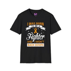 Orange Ribbon Awareness T-Shirt  Leukemia, MS, Kidney Cancer Support, ADHD, Self-Harm Prevention, Survivor Motivational Tee, Gift