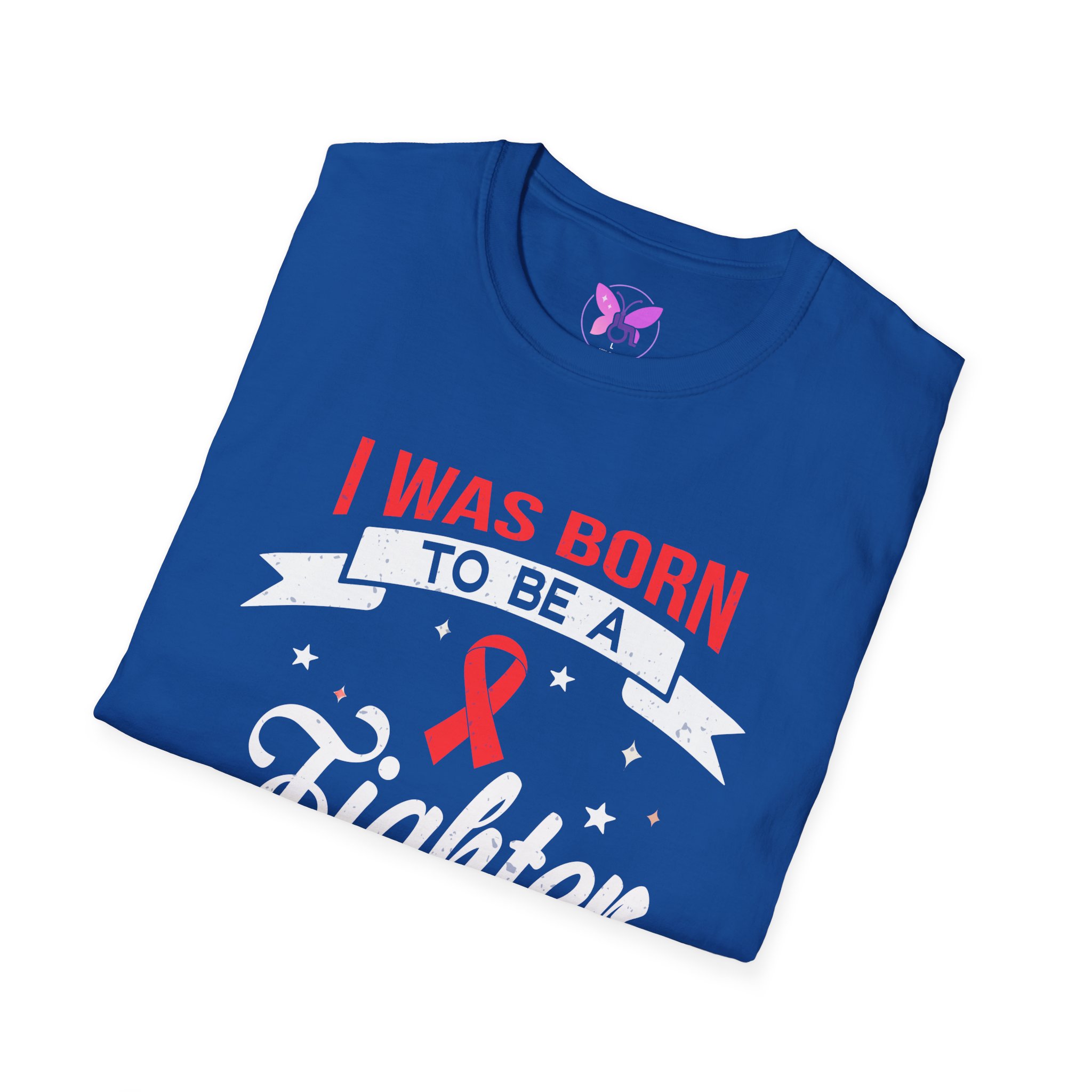 I Was Born To Be A Fighter HIV, AIDS Awareness T-Shirt Red Ribbon Support Fundraiser Tee Solidarity Gift Fighter T-Shirt, Resilience Tee - Image 12