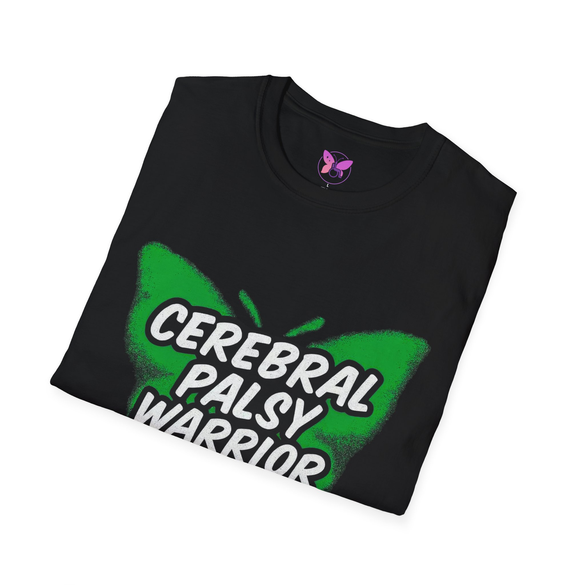 Adult Cerebral Palsy Warrior T-Shirt – Green Butterfly Awareness Tee - Image 4