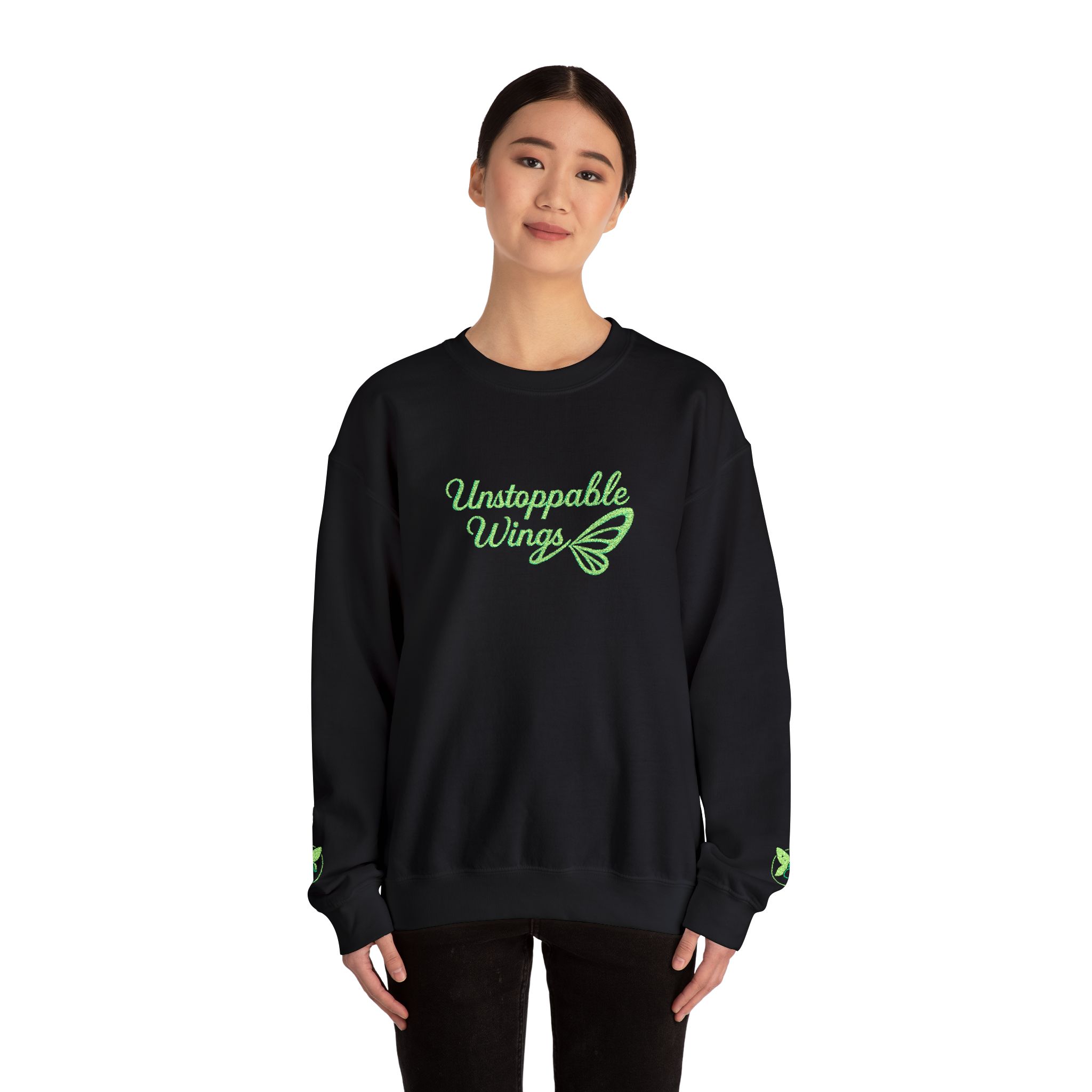 Adult Limited Edition “Unstoppable Wings” Cerebral Palsy Embroidered Adult Sweatshirt - Image 4