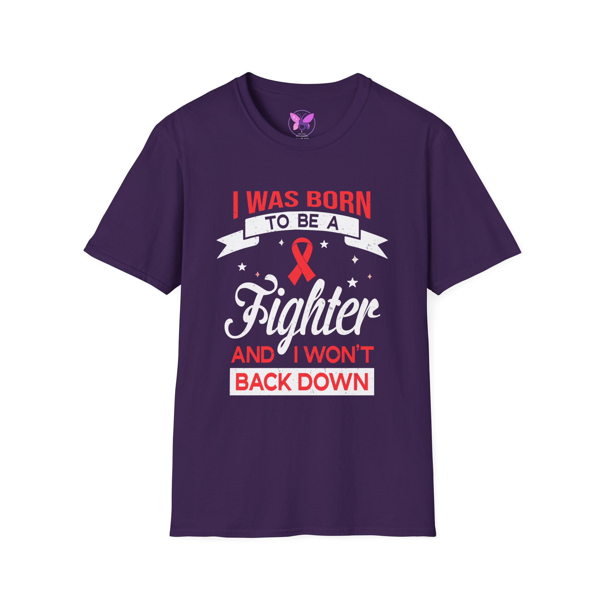 I Was Born To Be A Fighter HIV, AIDS Awareness T-Shirt Red Ribbon Support Fundraiser Tee Solidarity Gift Fighter T-Shirt, Resilience Tee - Image 21