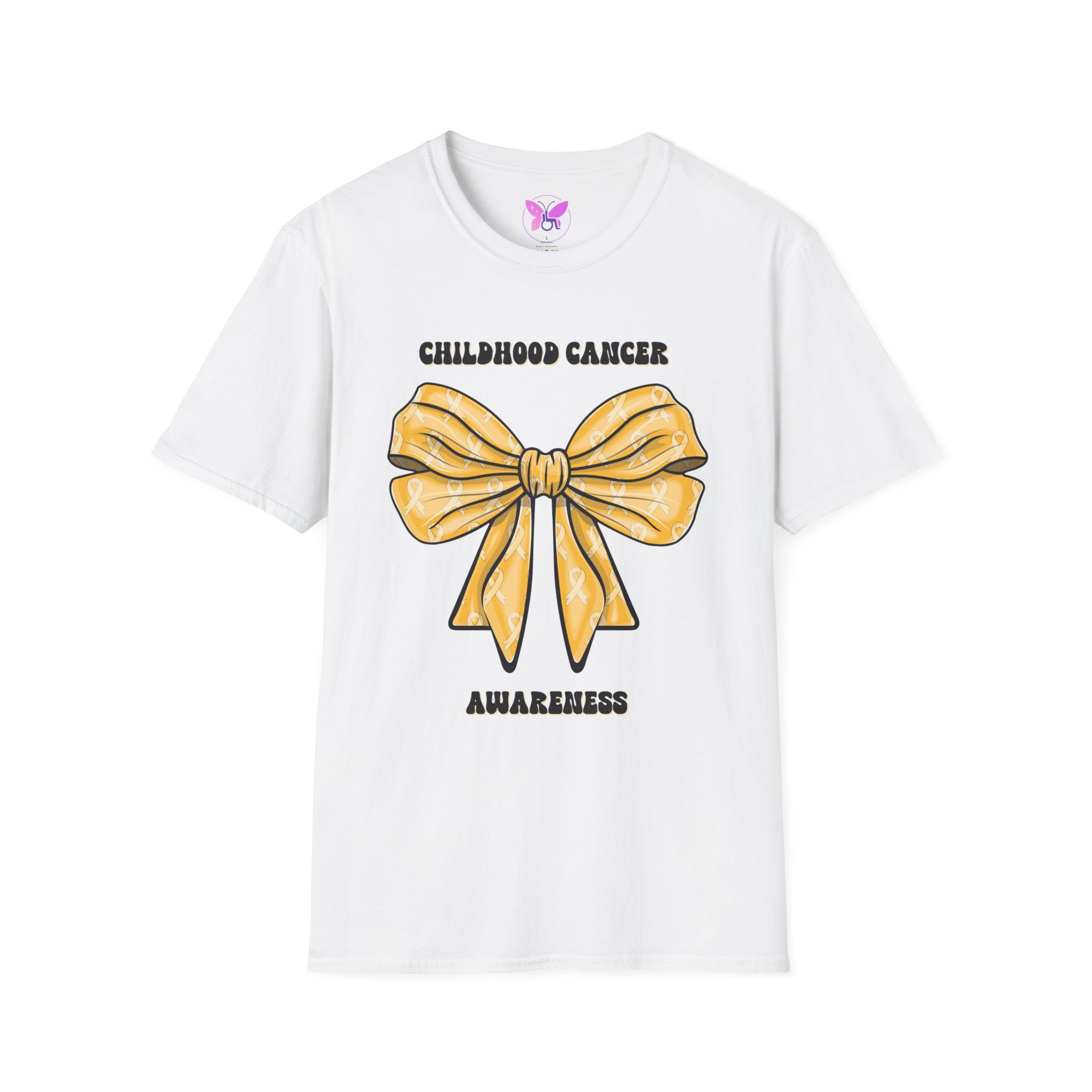 Childhood Cancer Awareness Shirt Gold Ribbon T-Shirt | Awareness Shirt, Pediatric Cancer Support Tee for Kids and Adults Unisex Fundraiser